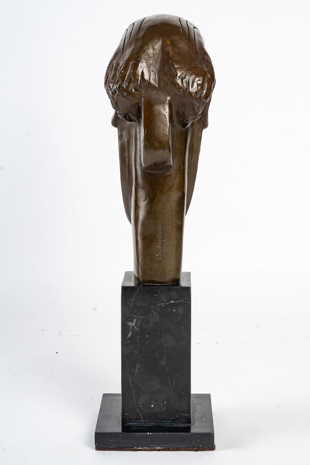 European Sculpture of a Woman After Modigliani