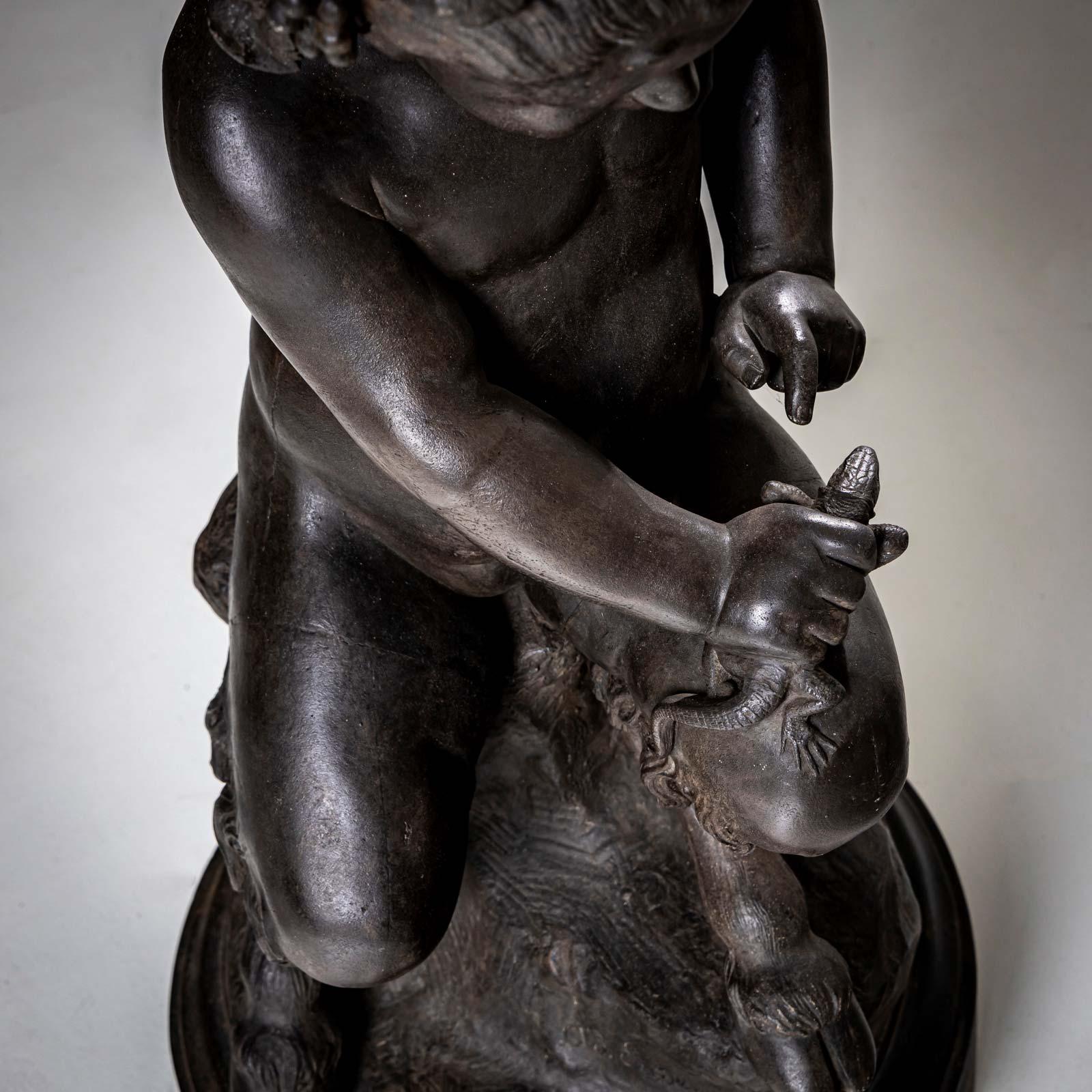 Sculpture d'un jeune satyre, début du 20e siècle en vente 4