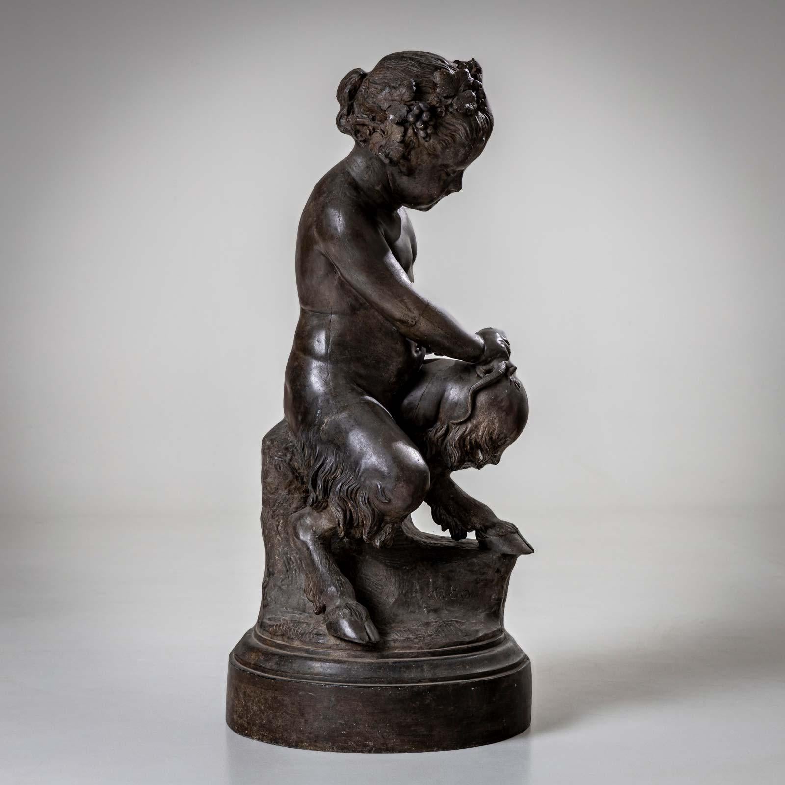 Sculpture d'un jeune satyre, début du 20e siècle Bon état - En vente à Greding, DE