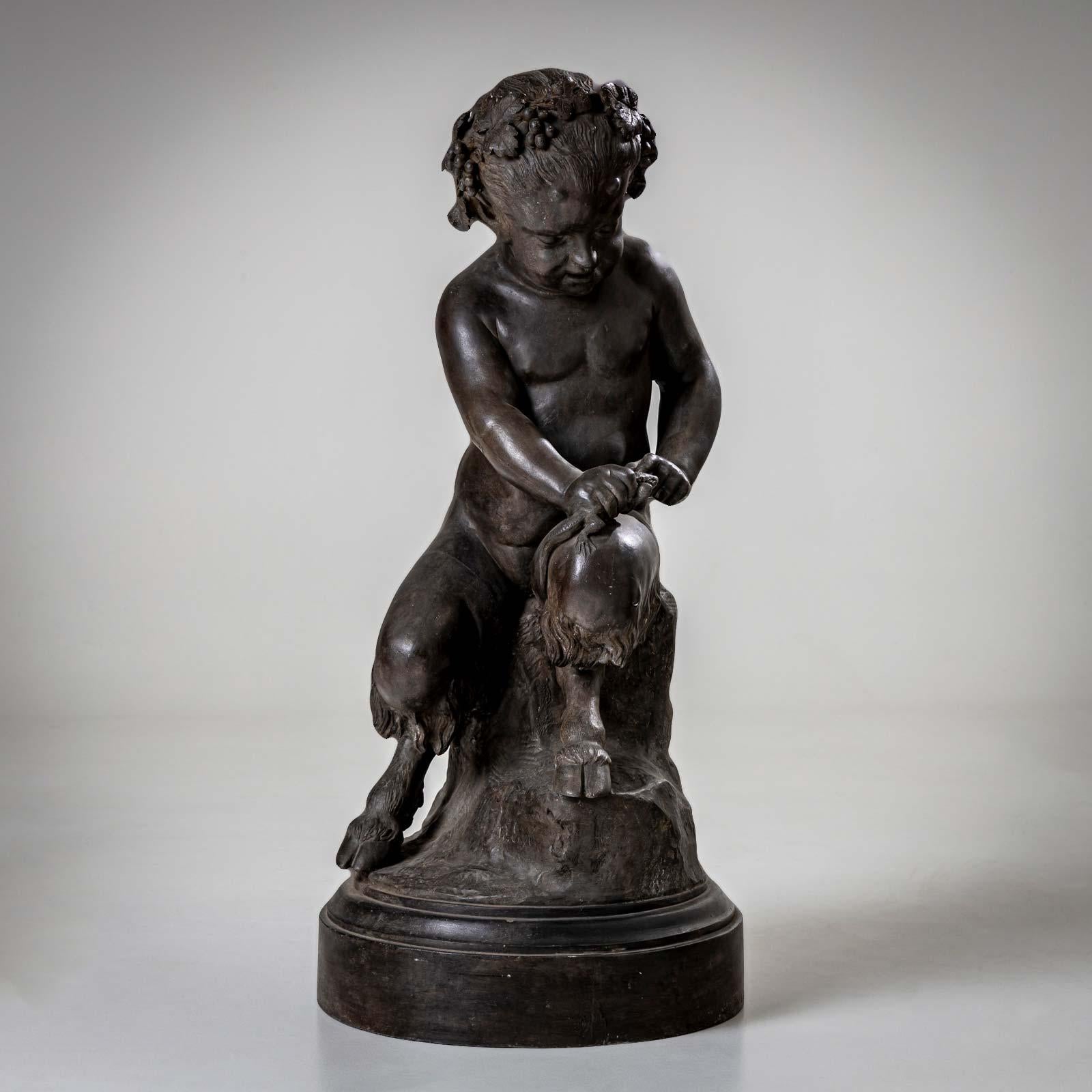 20ième siècle Sculpture d'un jeune satyre, début du 20e siècle en vente