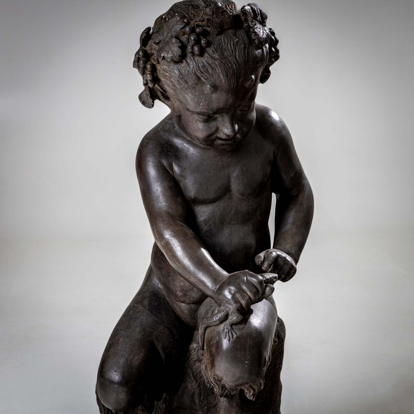 Sculpture d'un jeune satyre, début du 20e siècle en vente 1
