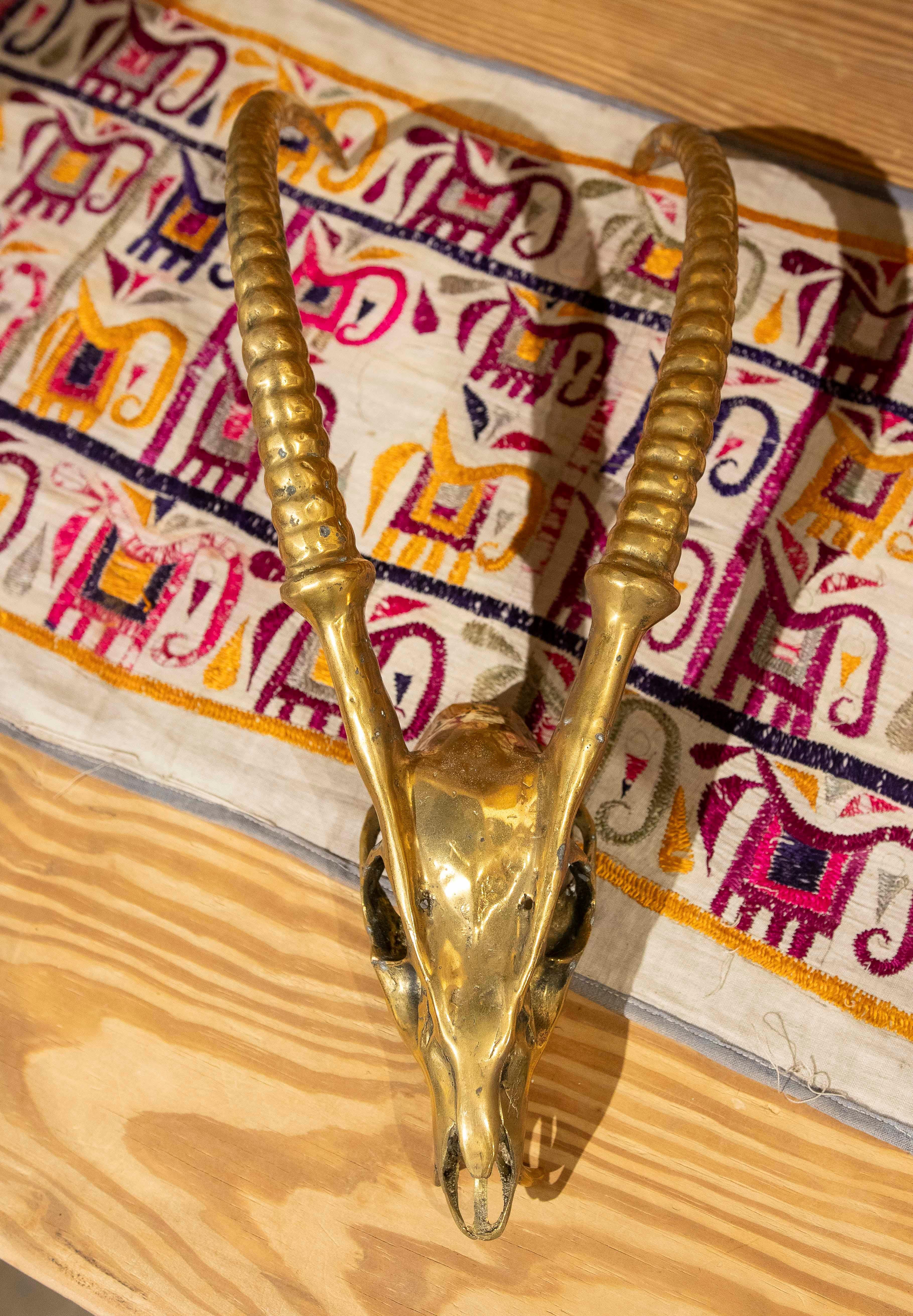 Sculpture of Animal Antlers in Gilt Bronze For Sale 5
