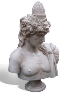 Sculpture of Antinoo in marble