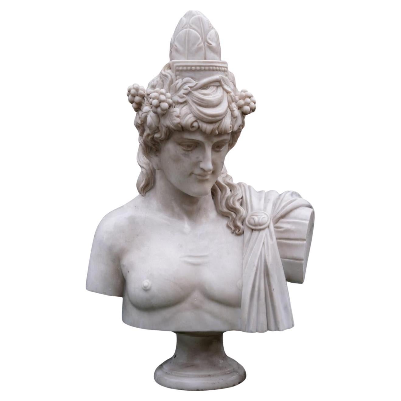 Sculpture of Antinoo in marble For Sale