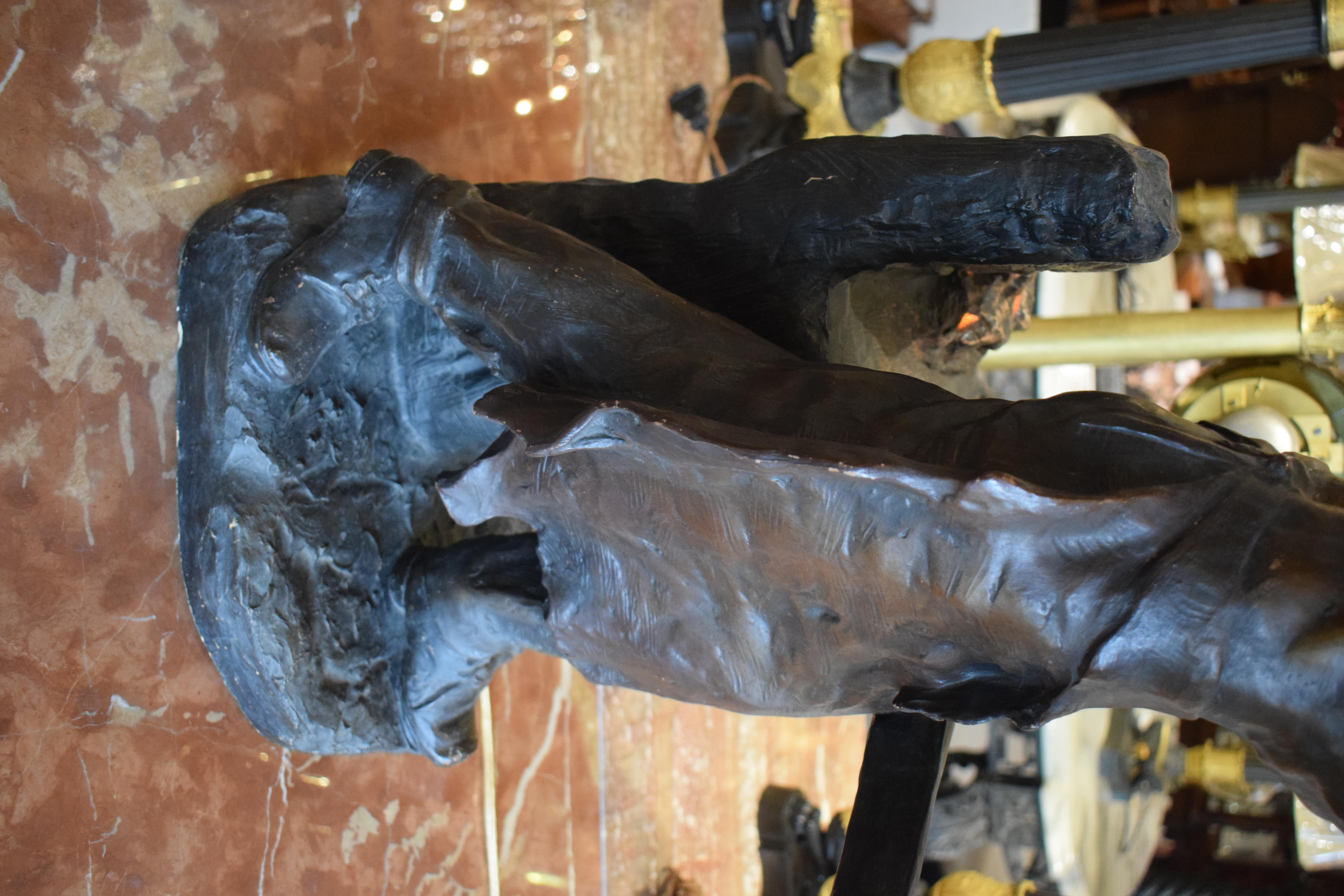 Terracotta Sculpture of Blacksmith For Sale