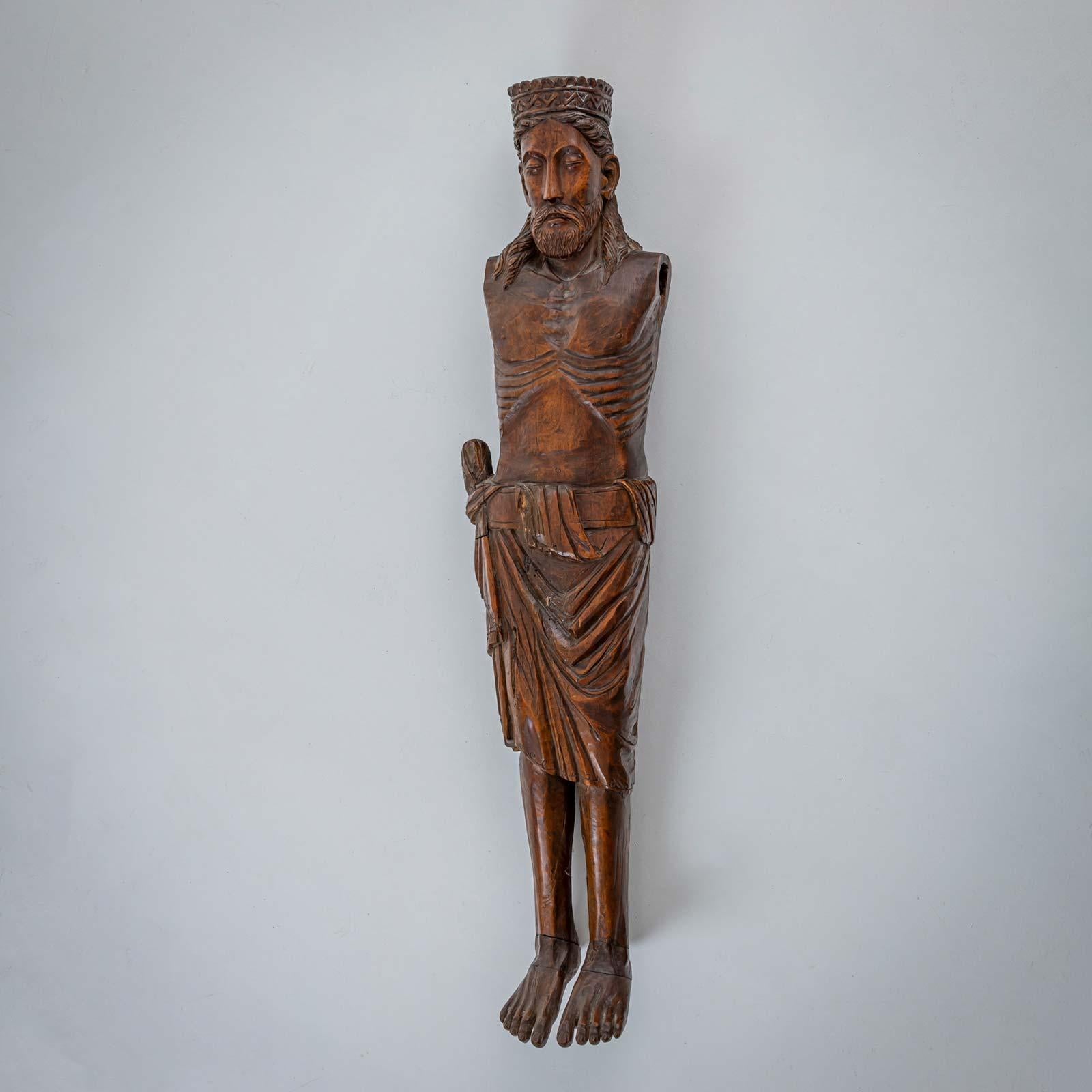Scultura di Cristo in stile romanico, XIX/XX secolo in vendita 7