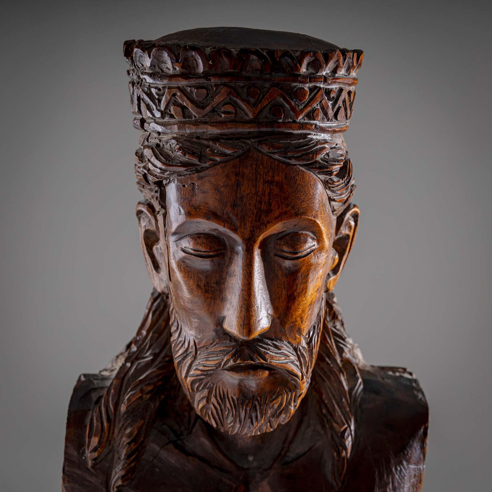 XIX secolo Scultura di Cristo in stile romanico, XIX/XX secolo in vendita