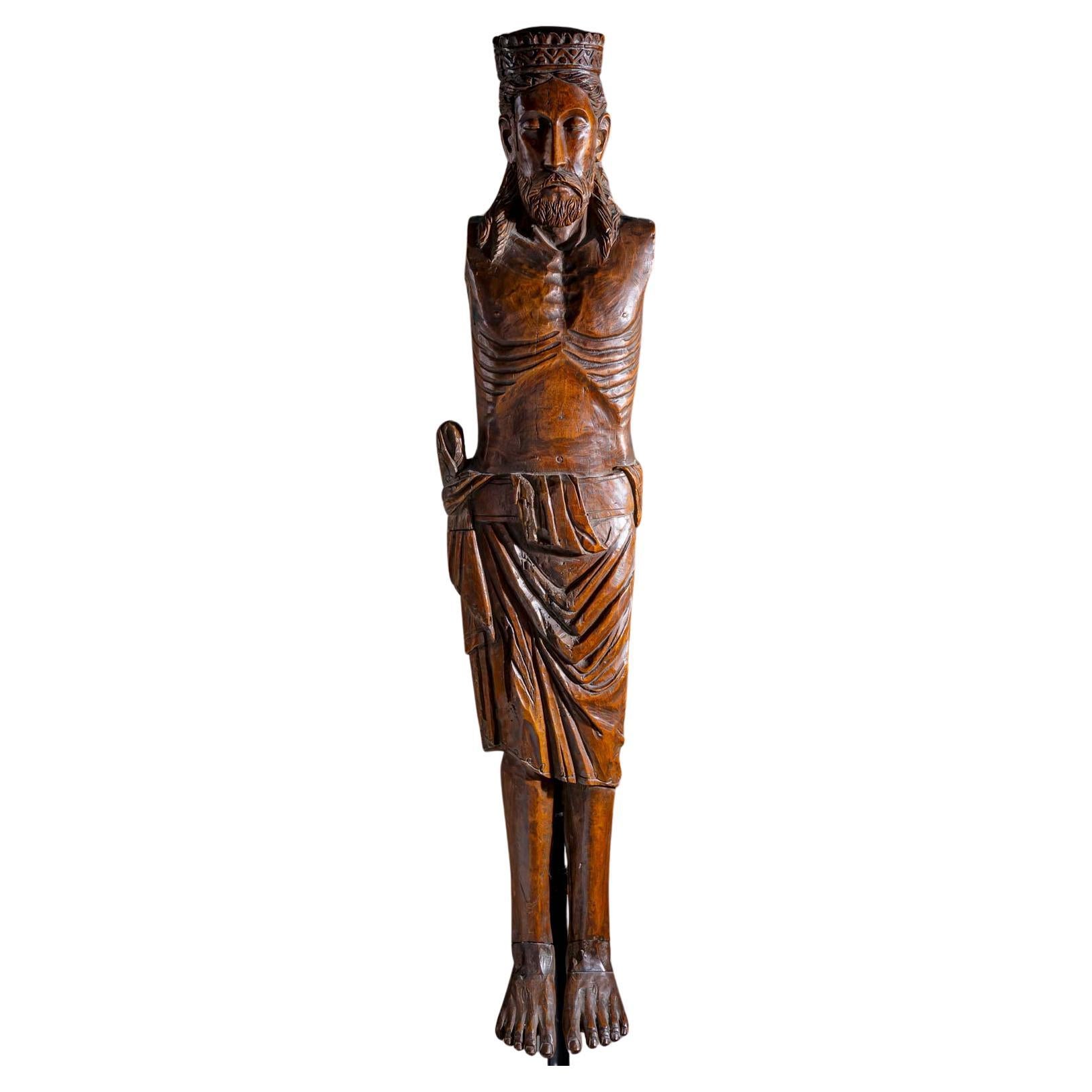 Sculpture of Christ in the Romanesque style, 19th/20th Century