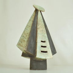 Sculpture of Cloaked Figure in Ceramic