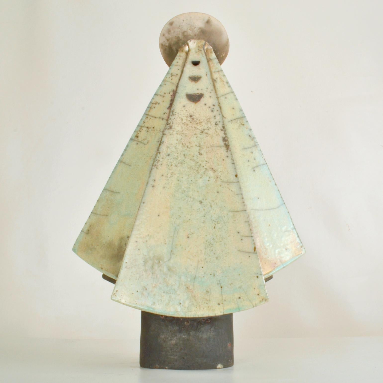 Sculpture of Cloaked Figure in Ceramic For Sale 1
