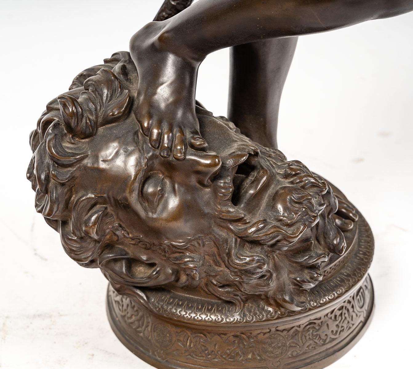 Sculpture of David Vainqueur, Napoleon III Period For Sale 1