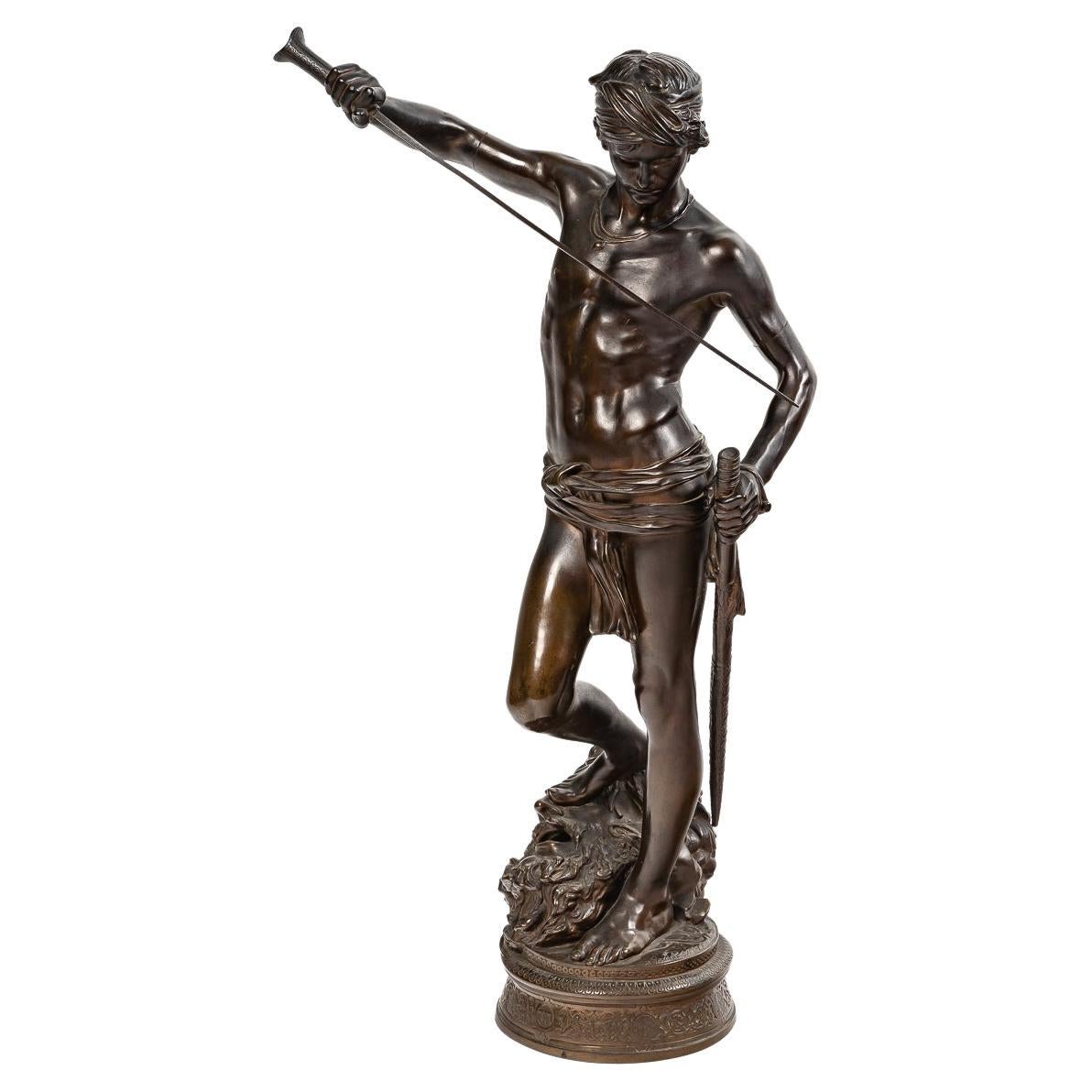 Sculpture of David Vainqueur, Napoleon III Period For Sale