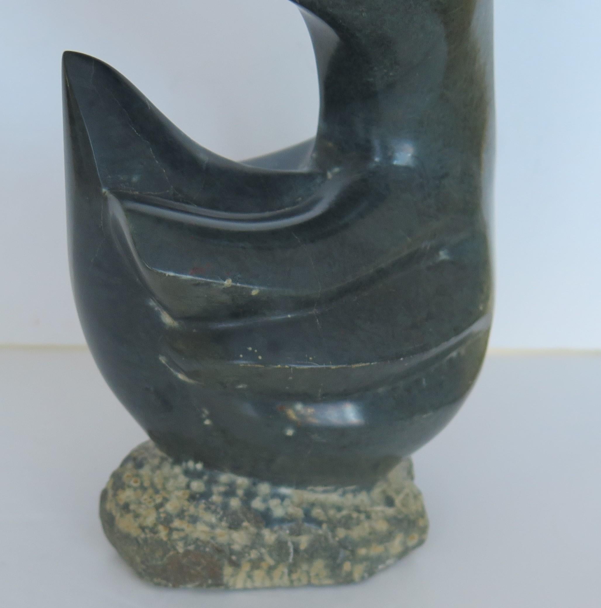 Cubist Sculpture of Duck in Granite Stone Heavy 2.5kg, Early 20th Century In Good Condition In Lincoln, Lincolnshire