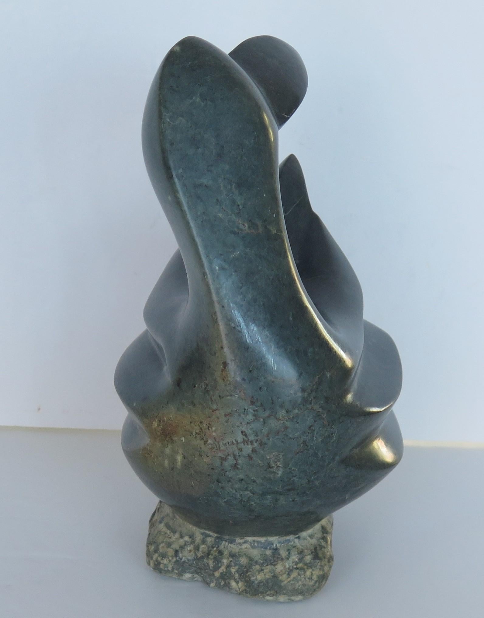 Granit Sculpture cubiste de canard en pierre de granit lourde de 2,5 kg, début du 20ème siècle
