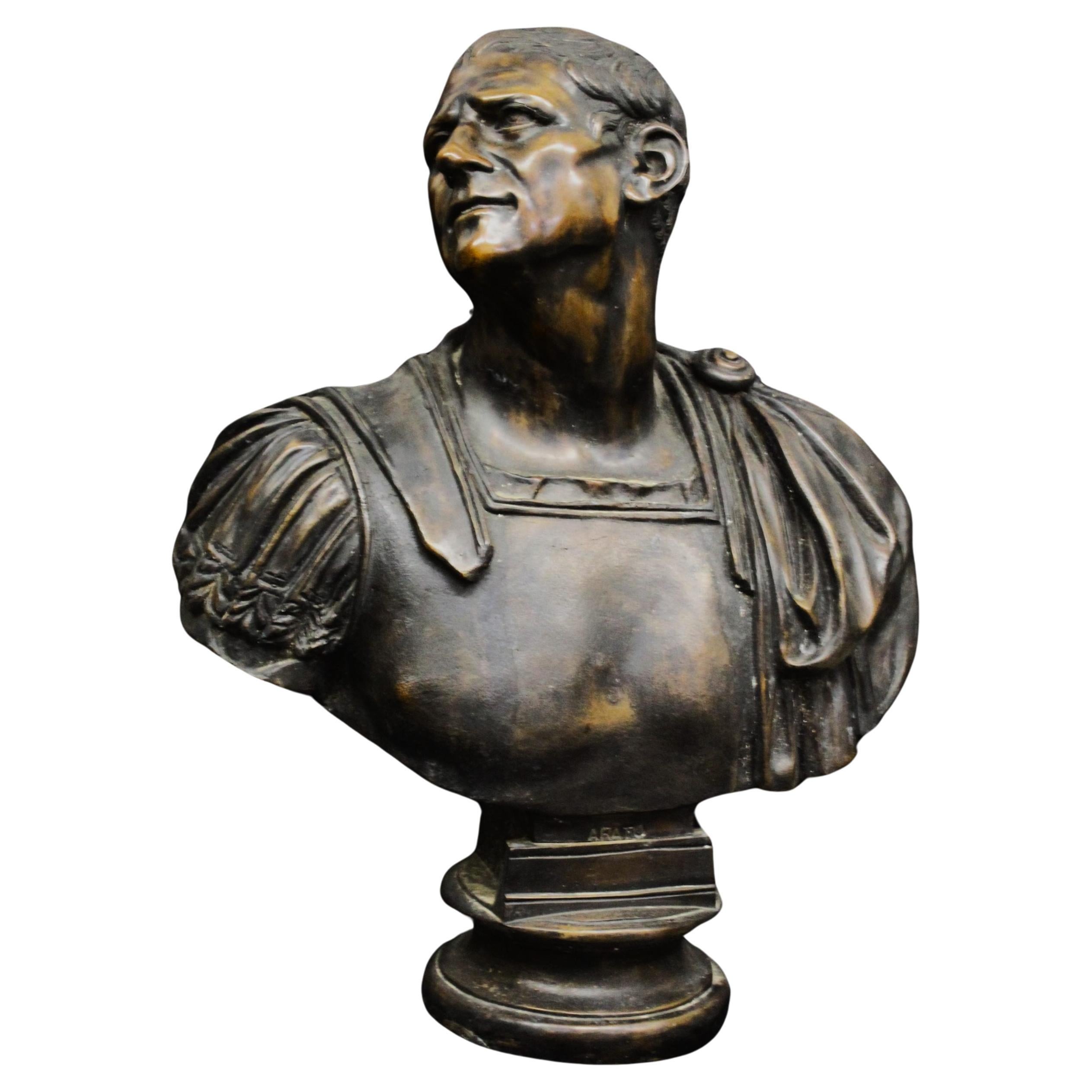 Sculpture of Emperor Aratus in bronze For Sale
