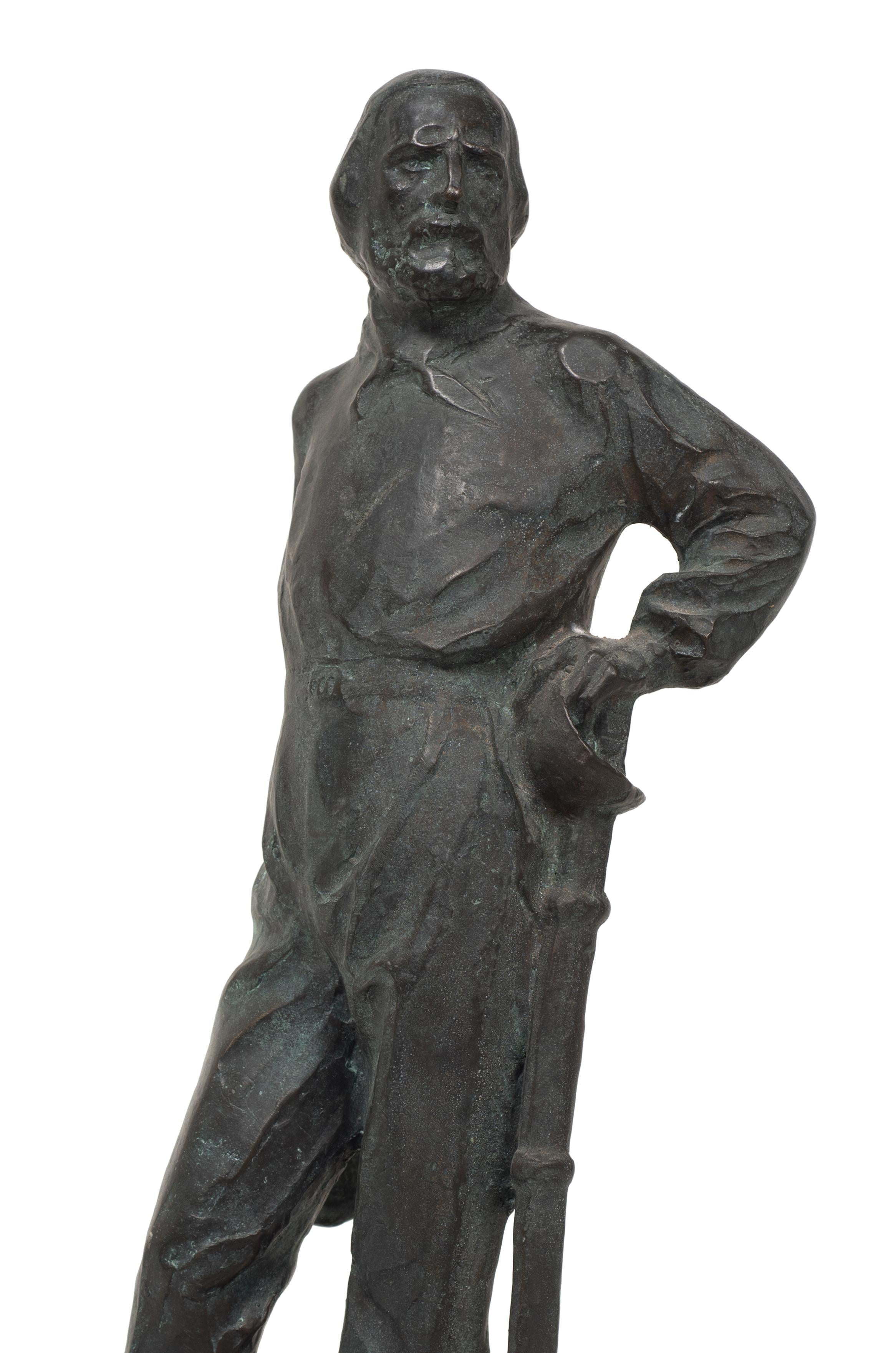 italien Sculpture de Giuseppe Garibaldi, sculpture en bronze, 19ème siècle en vente