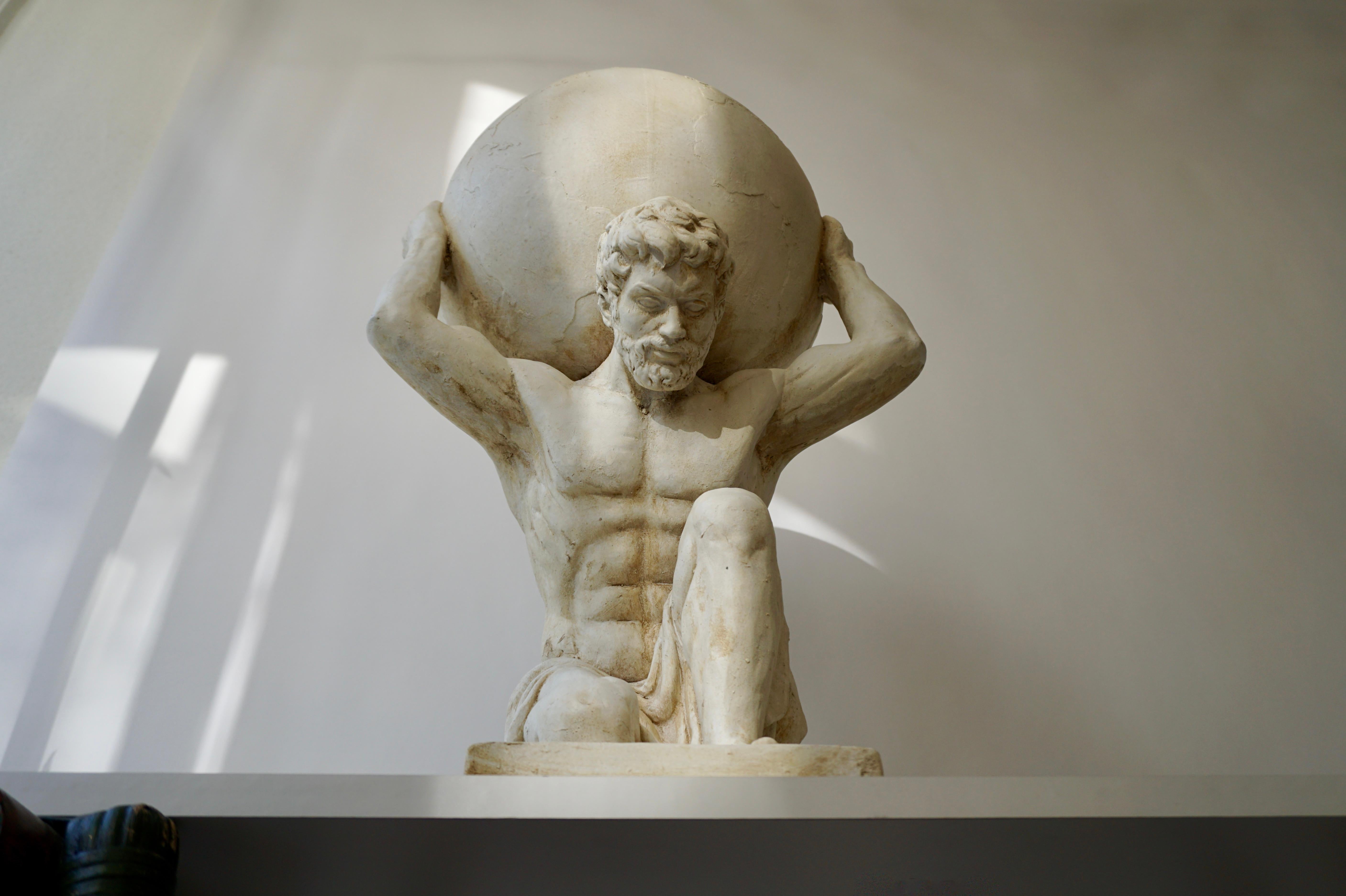 19th Century Sculpture of Hercules Bearing the World after Antonio Canova