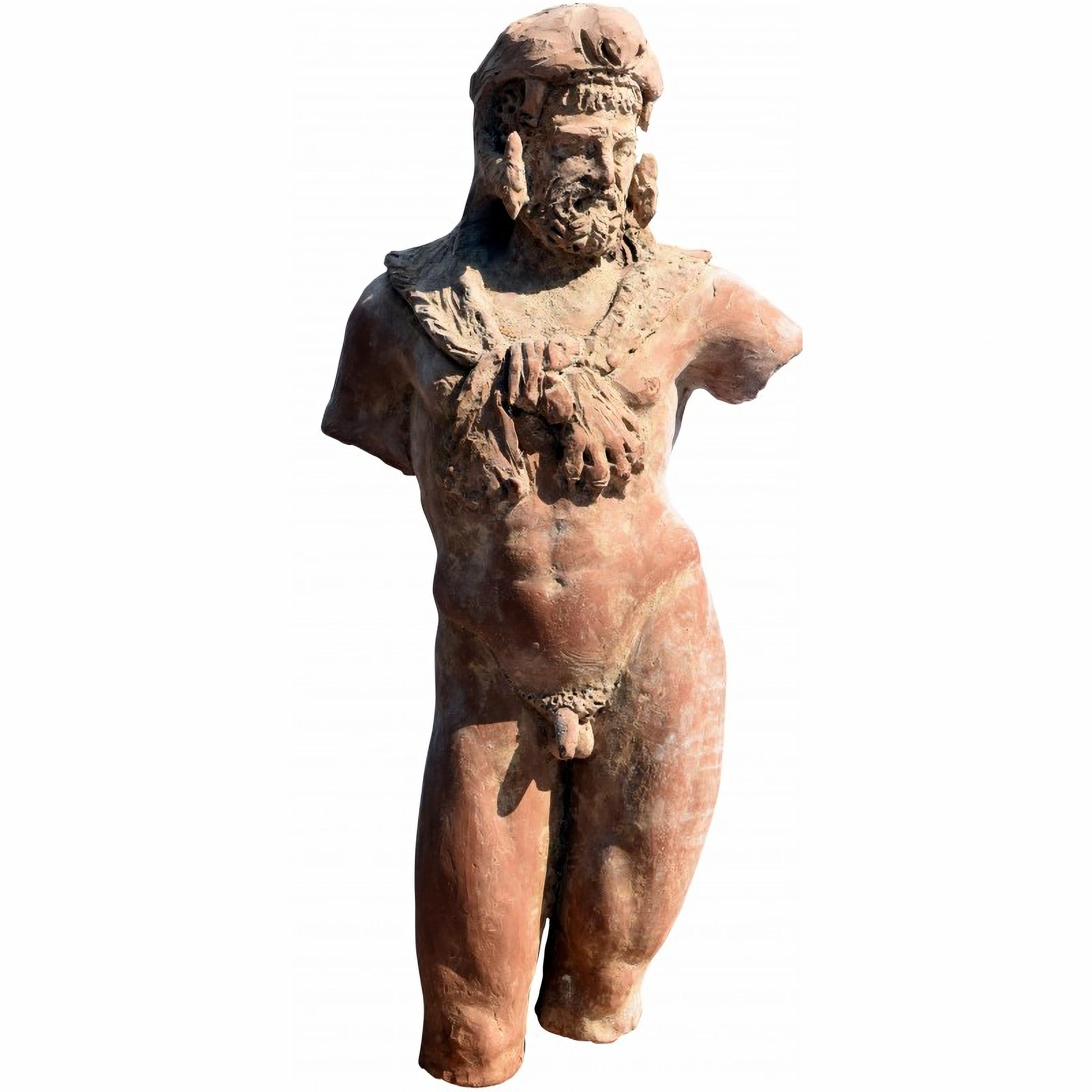 Sculpture of Hercules in Terracotta Copy of Vatican Museums Early 20th Century In Good Condition In Madrid, ES