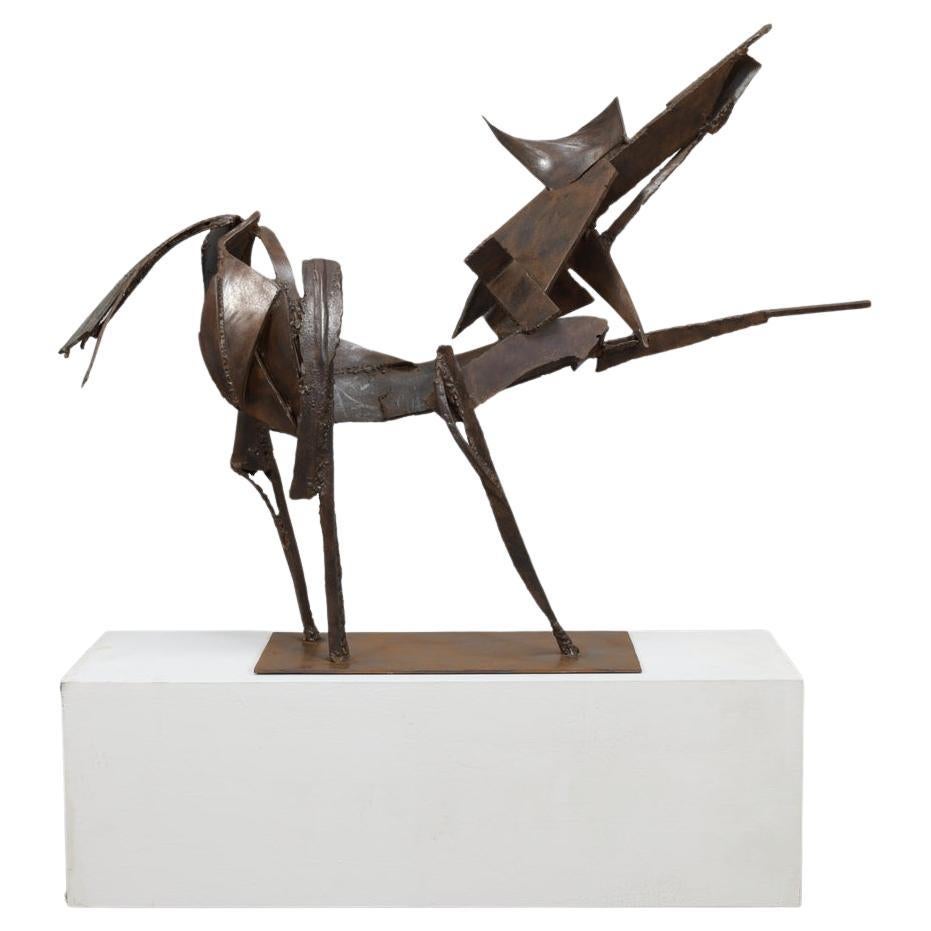 Scultura di cavallo di ferro di Raphael Saintenoy, Europa, 1960