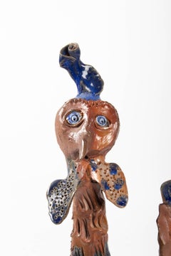 Sculpture of Jean Linard Enamelled Ceramic, 20th Century, 1950-1960