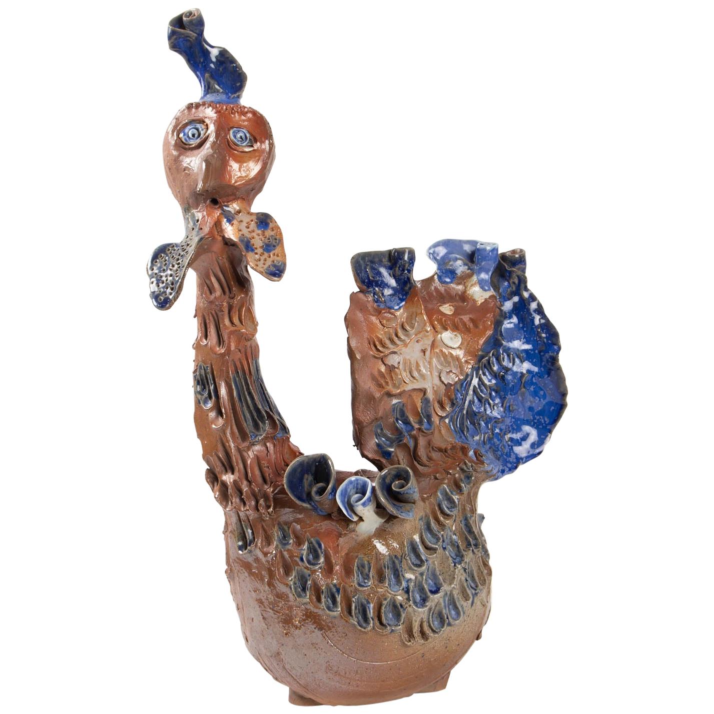 Sculpture of Jean Linard Enamelled Ceramic, 20th Century, 1950-1960