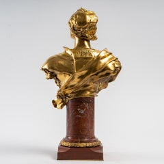 Sculpture de Jeanne d'Arc par François Sicard en bronze doré