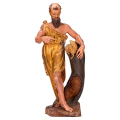 Antique Sculpture of John The Baptist, 16th Century