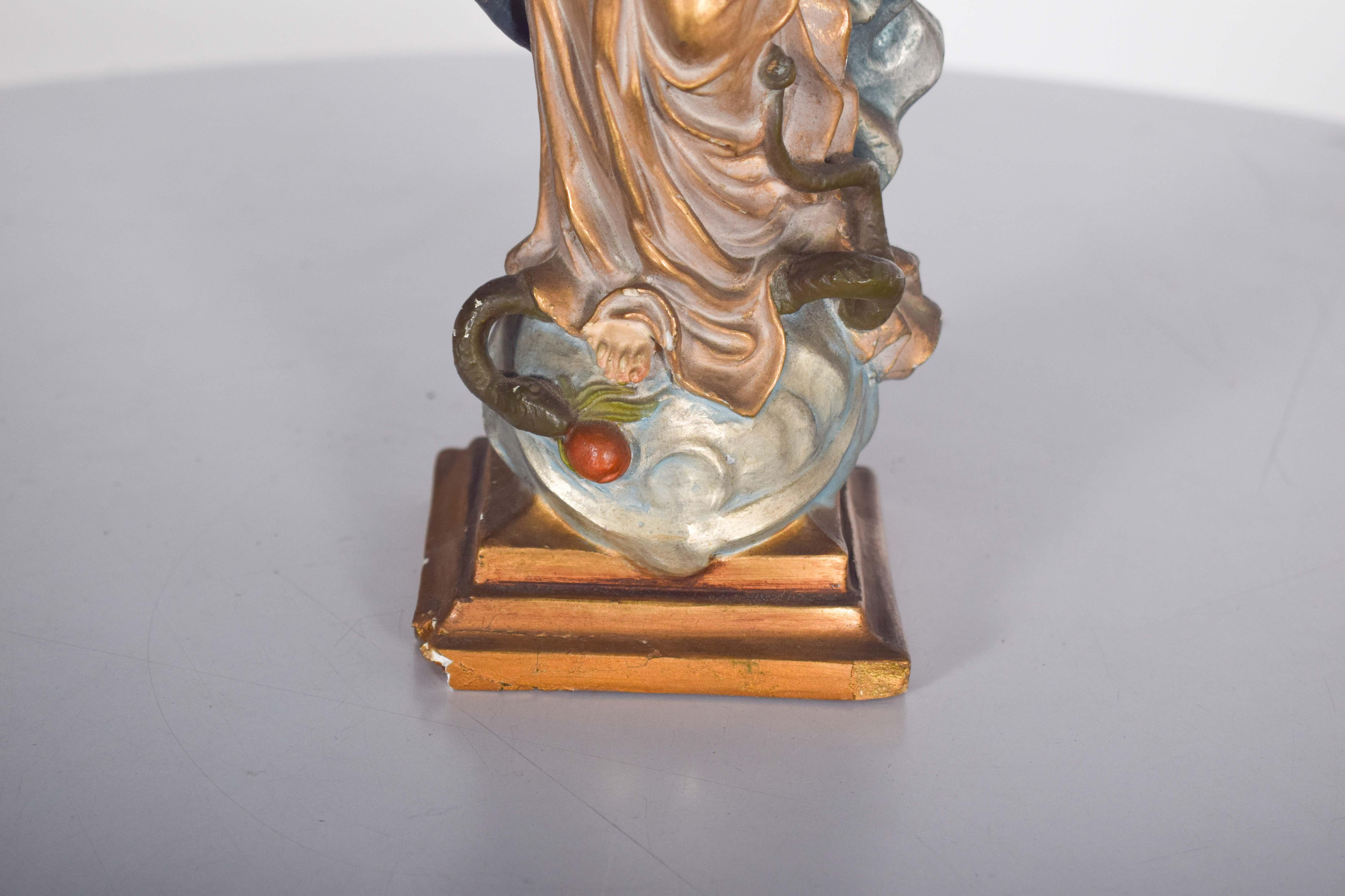 Portoghese Scultura della Madonna delle Grazie, in gesso in vendita