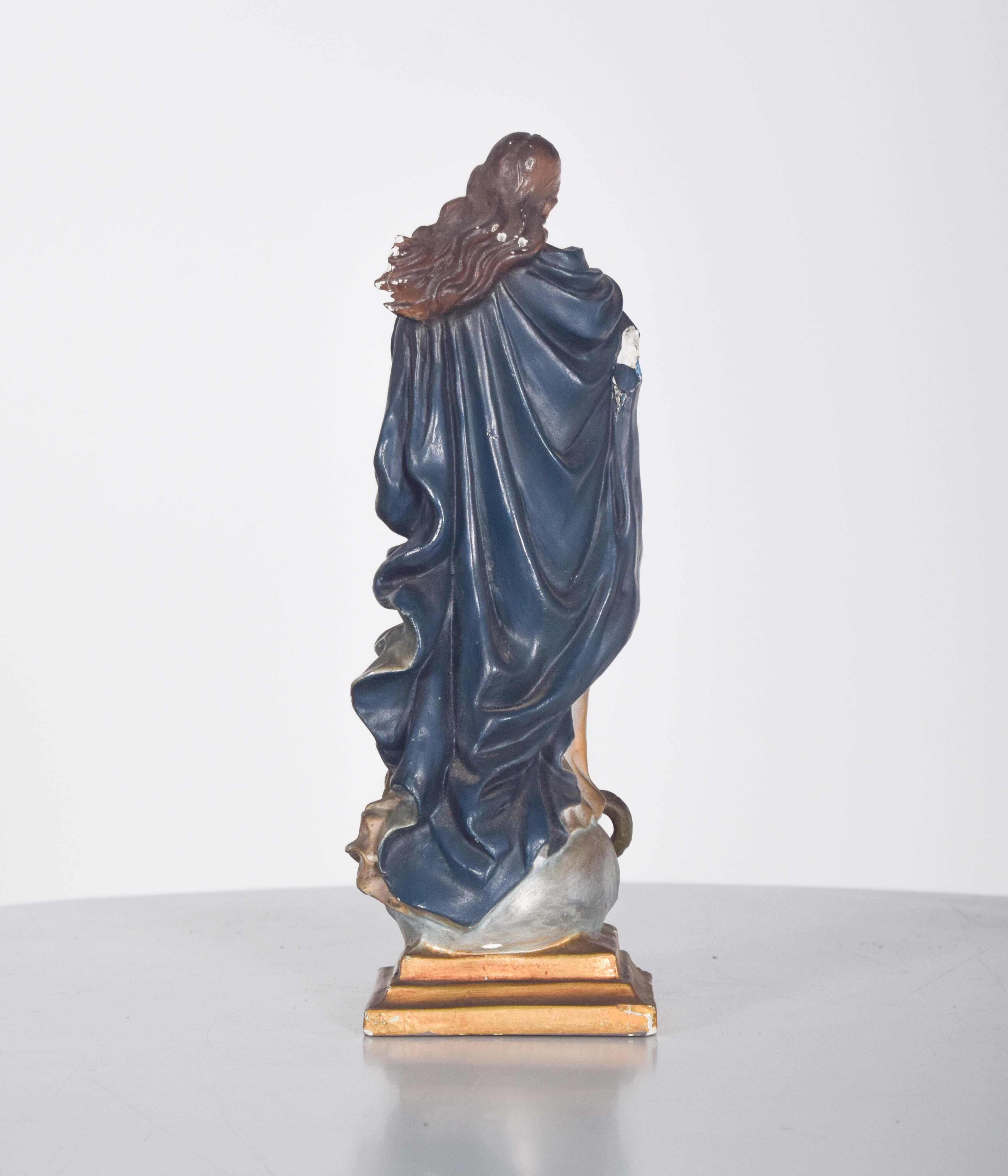 XIX secolo Scultura della Madonna delle Grazie, in gesso in vendita