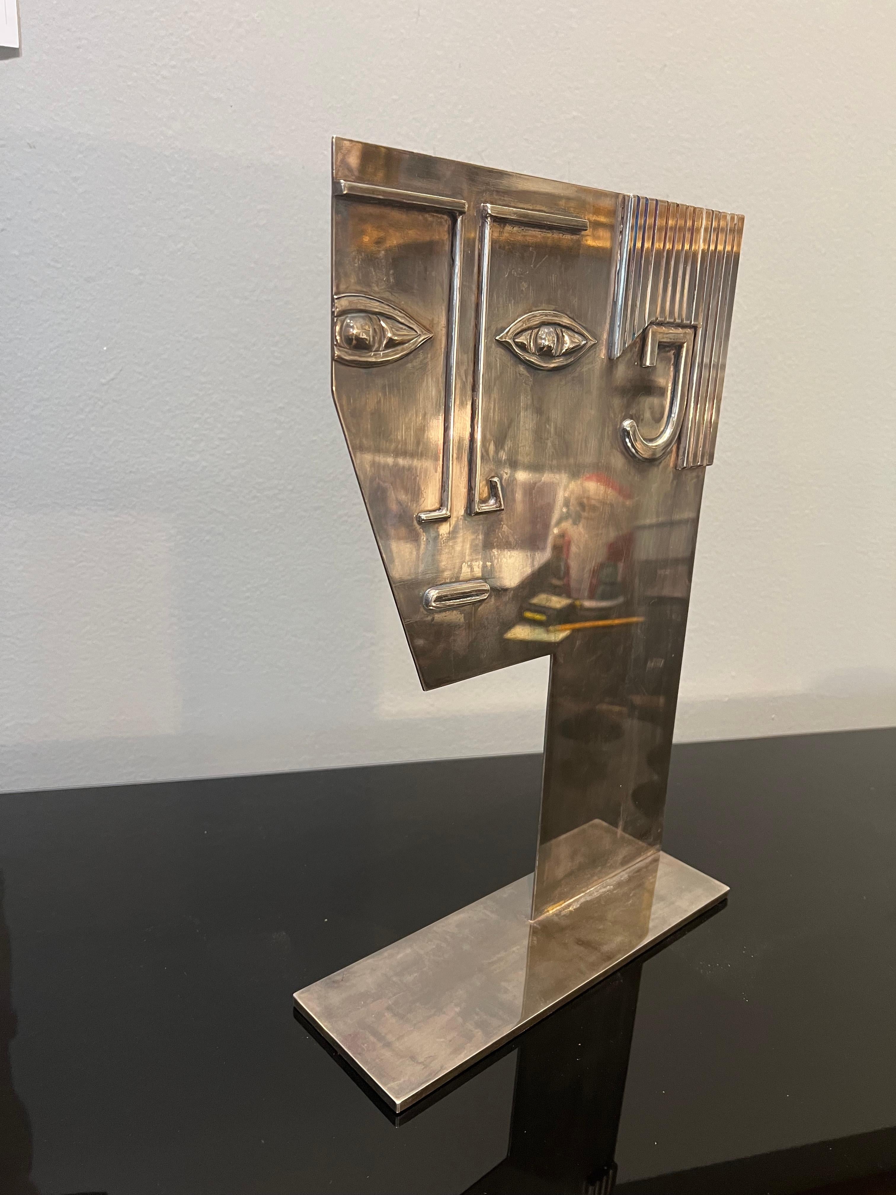 Austriaco Scultura di testa maschile realizzata da Werkstätte Hagenauer Wien in vendita