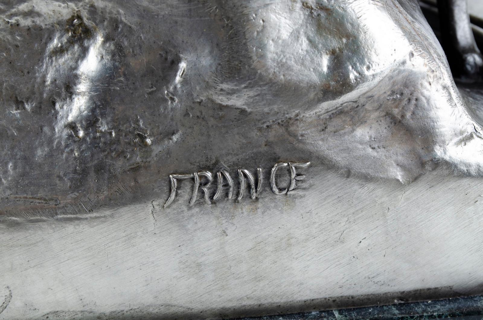 Pewter Sculpture of Mercury Emile Picault