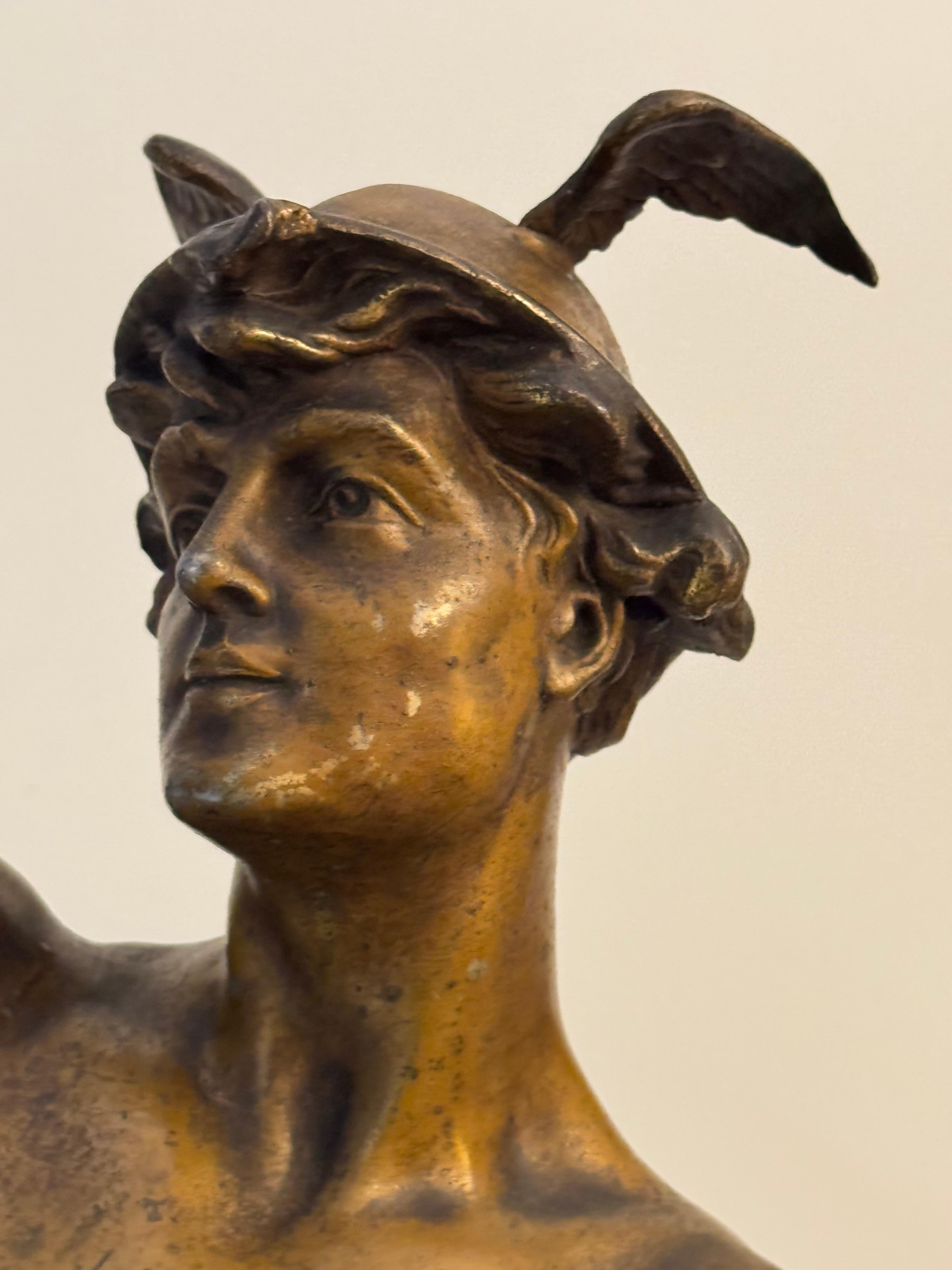 Escultura de Mercurio o Hermes Metal en venta