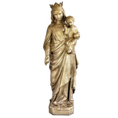 Sculpture of Mother Mary with Jesus, 19th Century