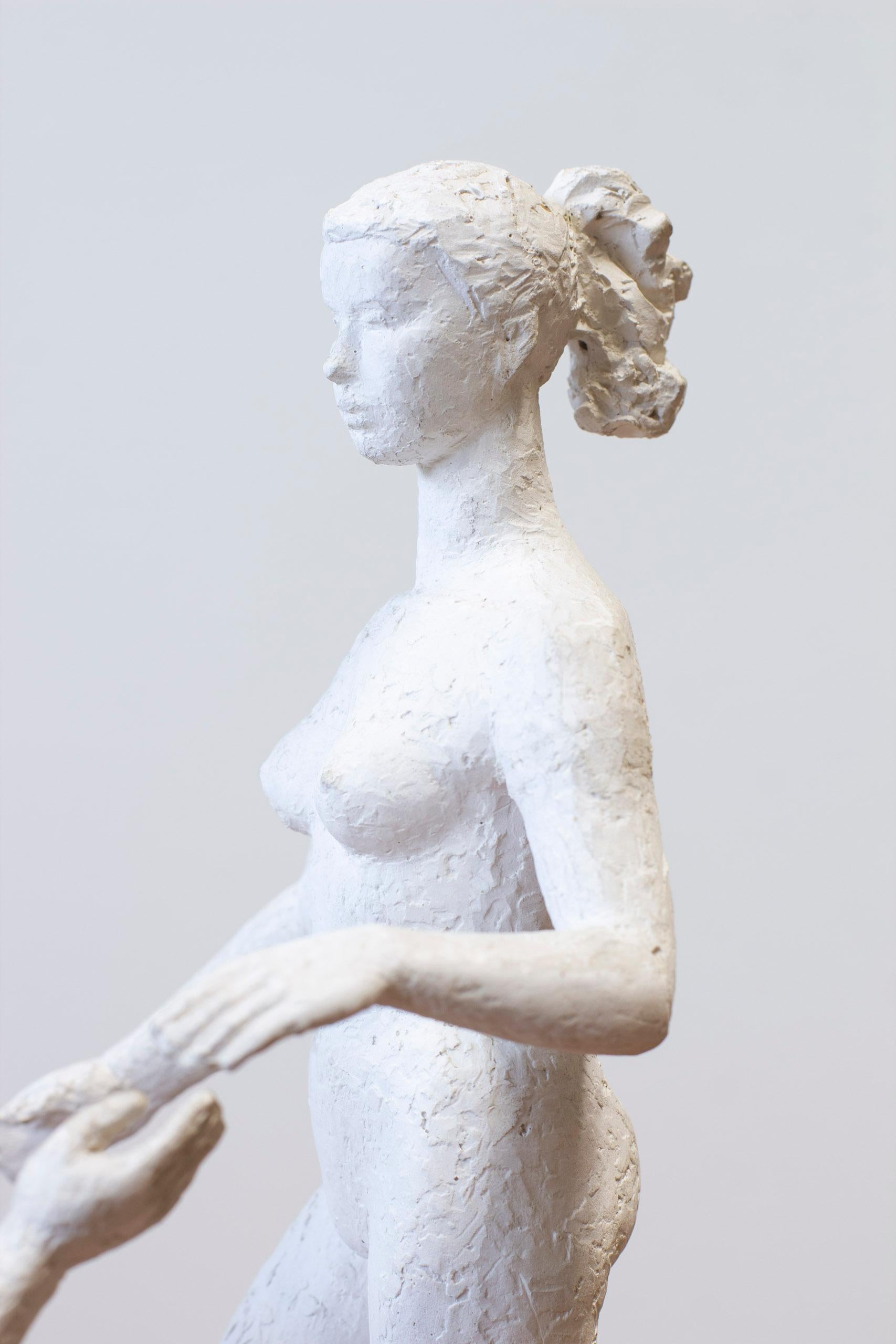 Skulptur eines nackten Paares aus Gips des schwedischen Künstlers Emil Näsvall, 1950er Jahre im Angebot 1