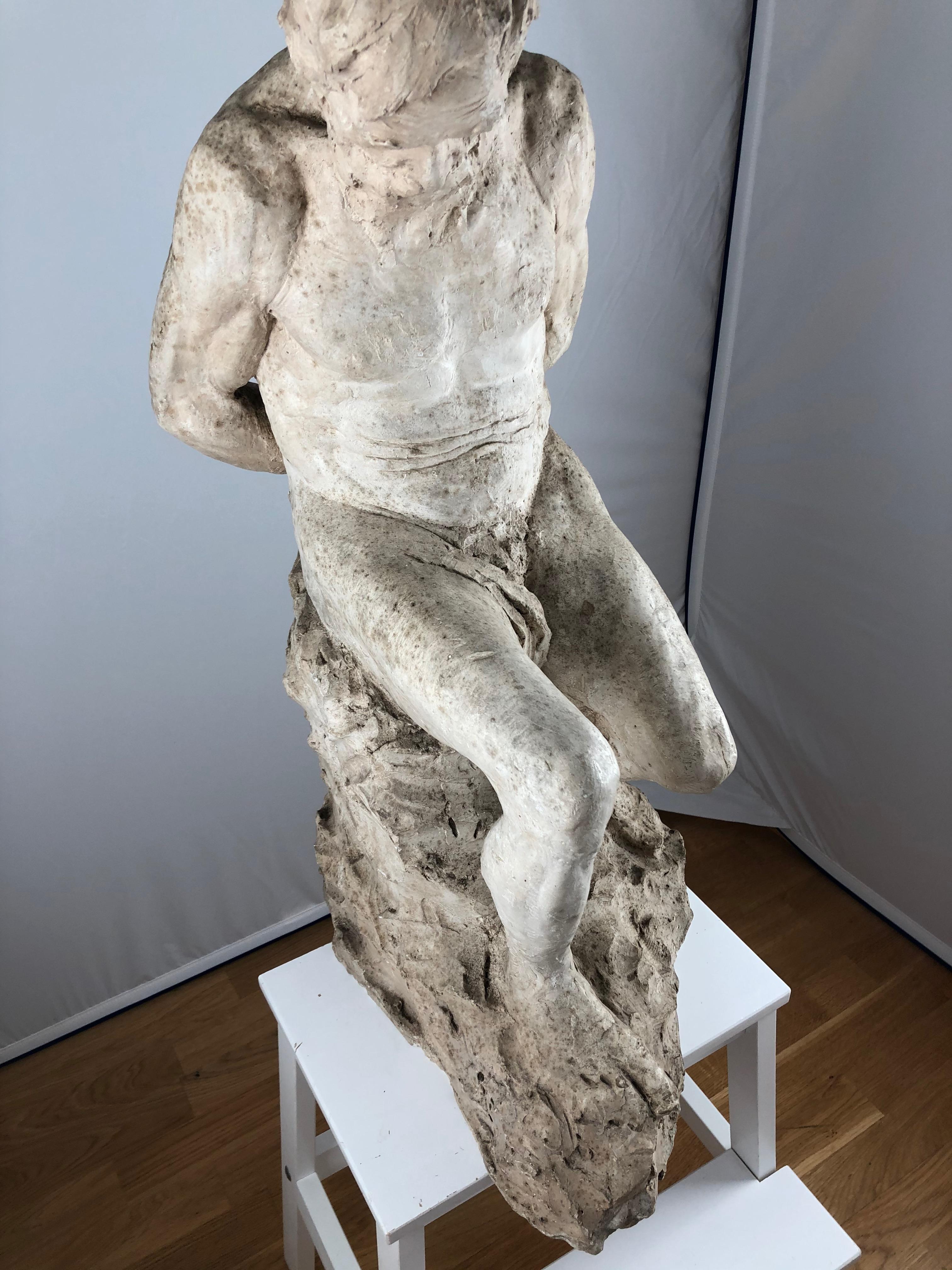 Late 19th Century Sculpture of Plaster, signed Gallé and dated -93 (1893) For Sale