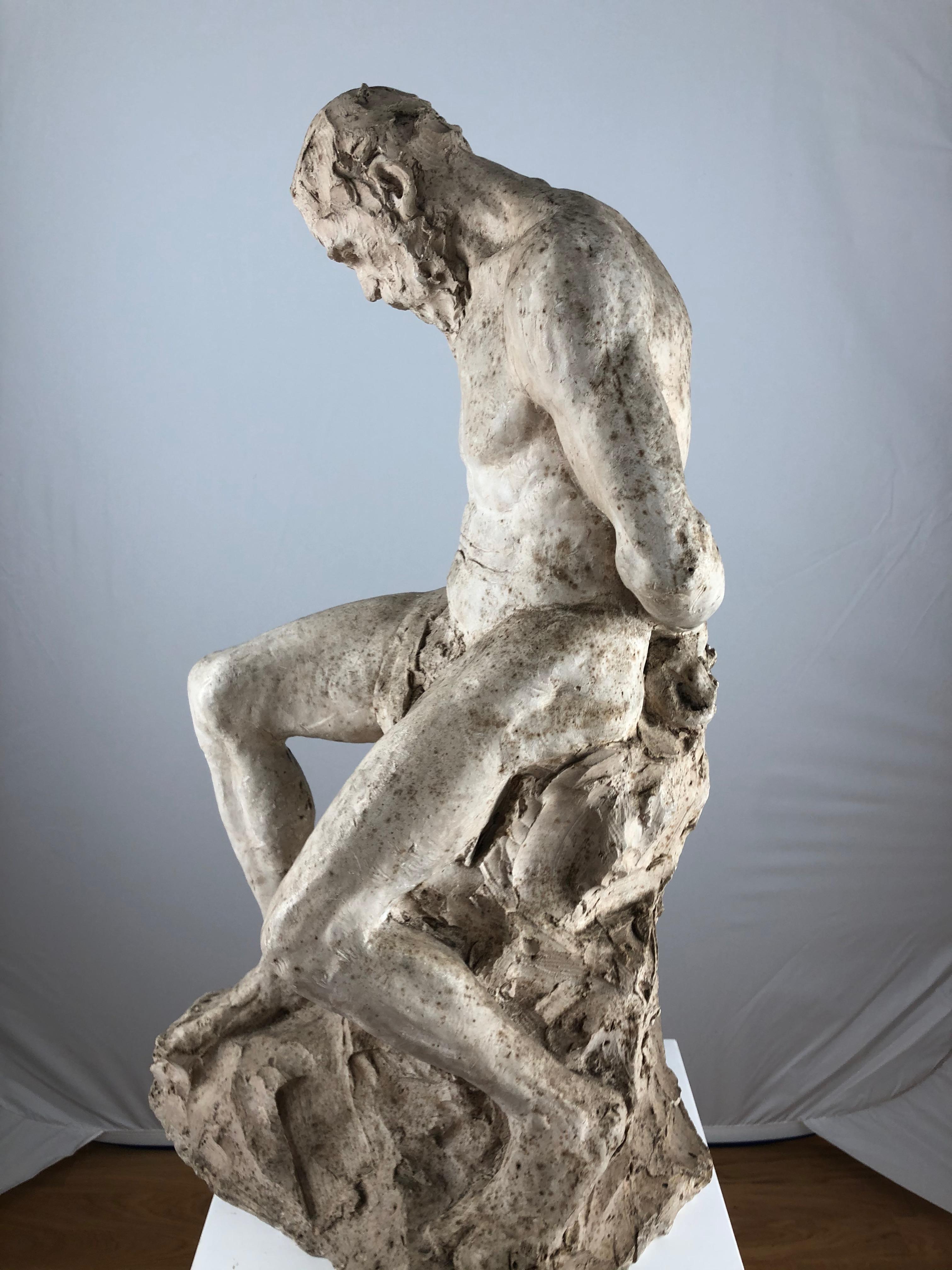 Sculpture of Plaster, signed Gallé and dated -93 (1893) For Sale 1