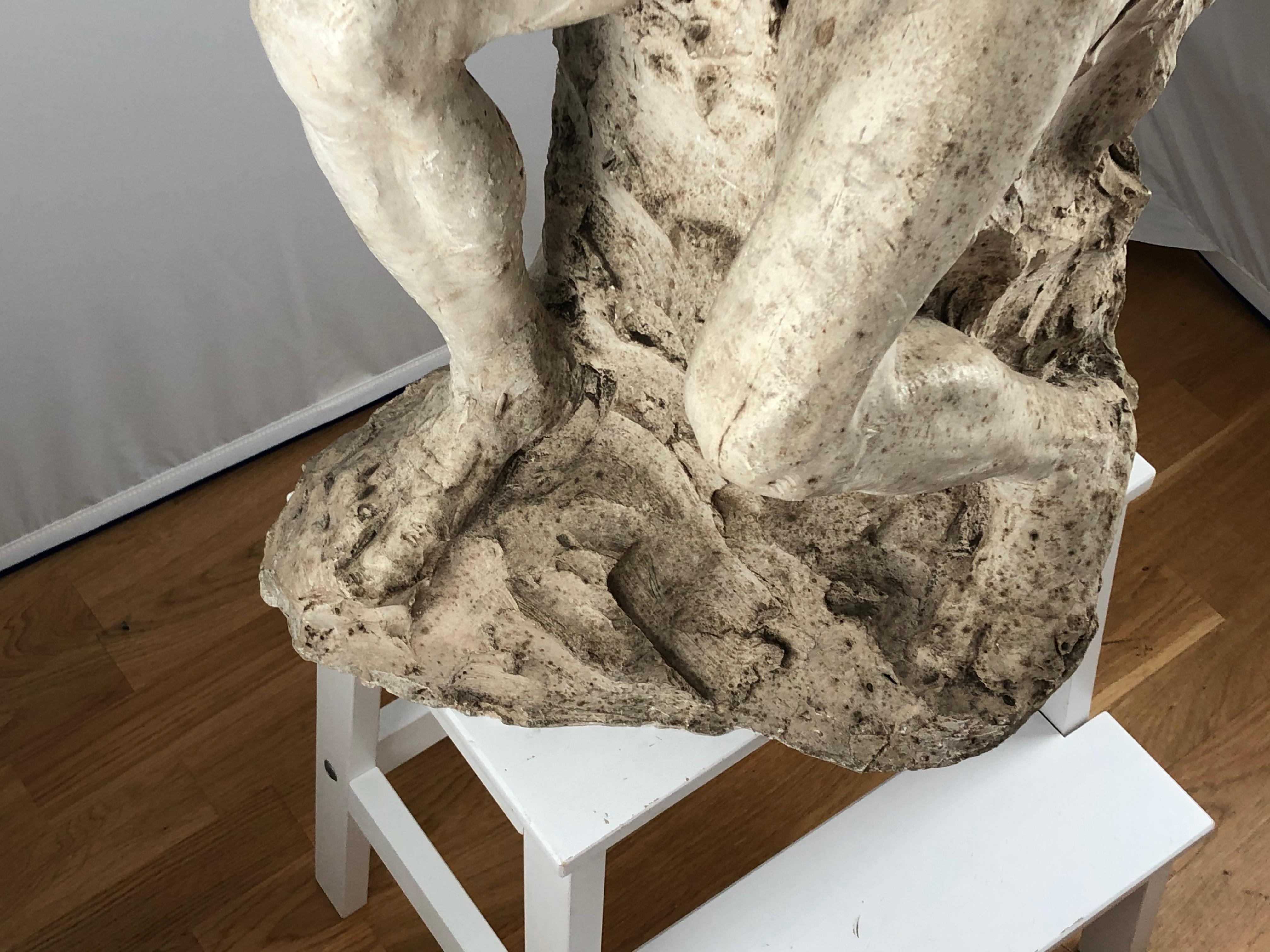 Sculpture of Plaster, signed Gallé and dated -93 (1893) For Sale 7