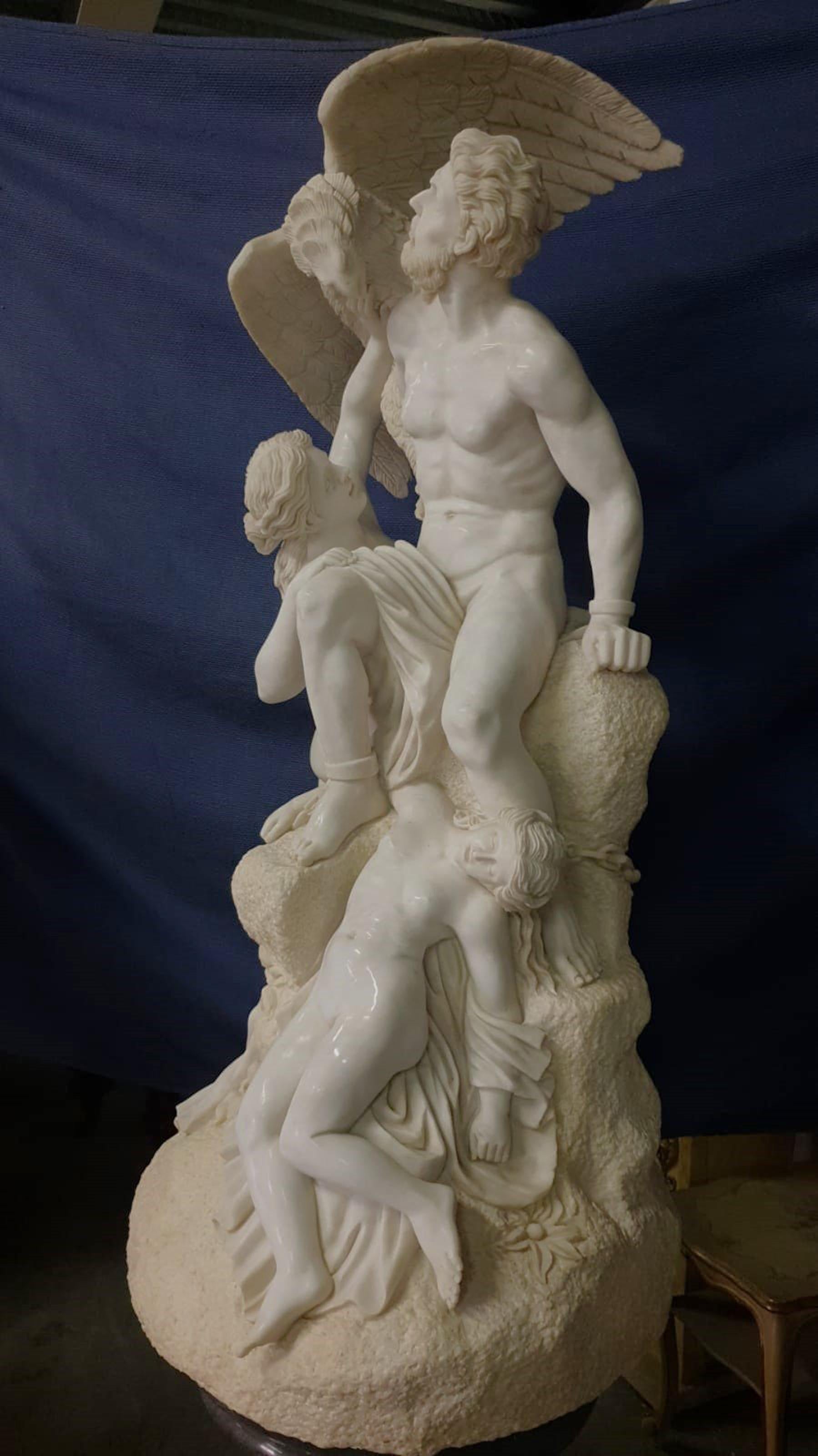 Escultura de Prometeo y las Ninfas del Océano Mármol