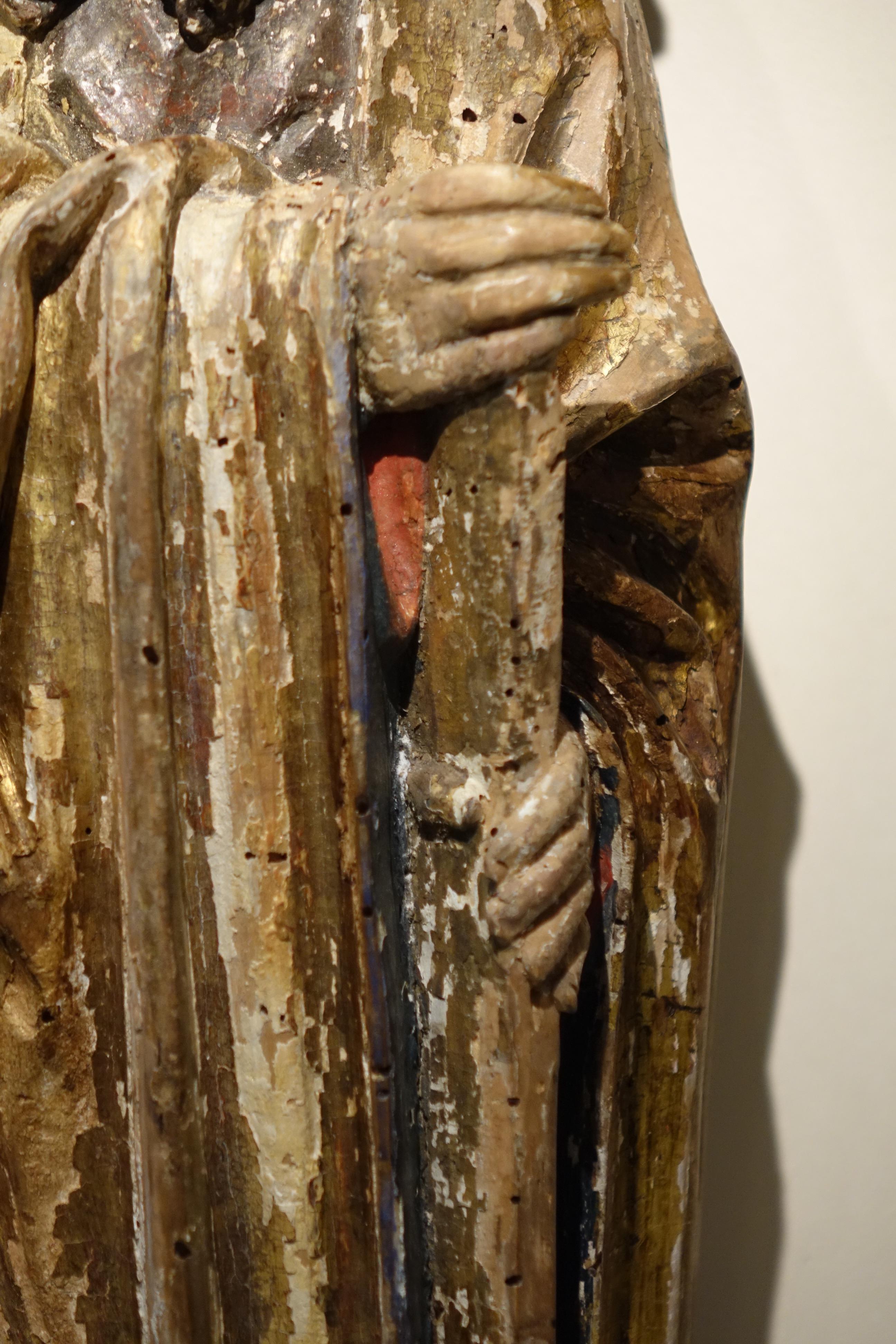 Medieval Sculpture of Saint Jacques the Minor, Burgundy, France, 15th Century For Sale