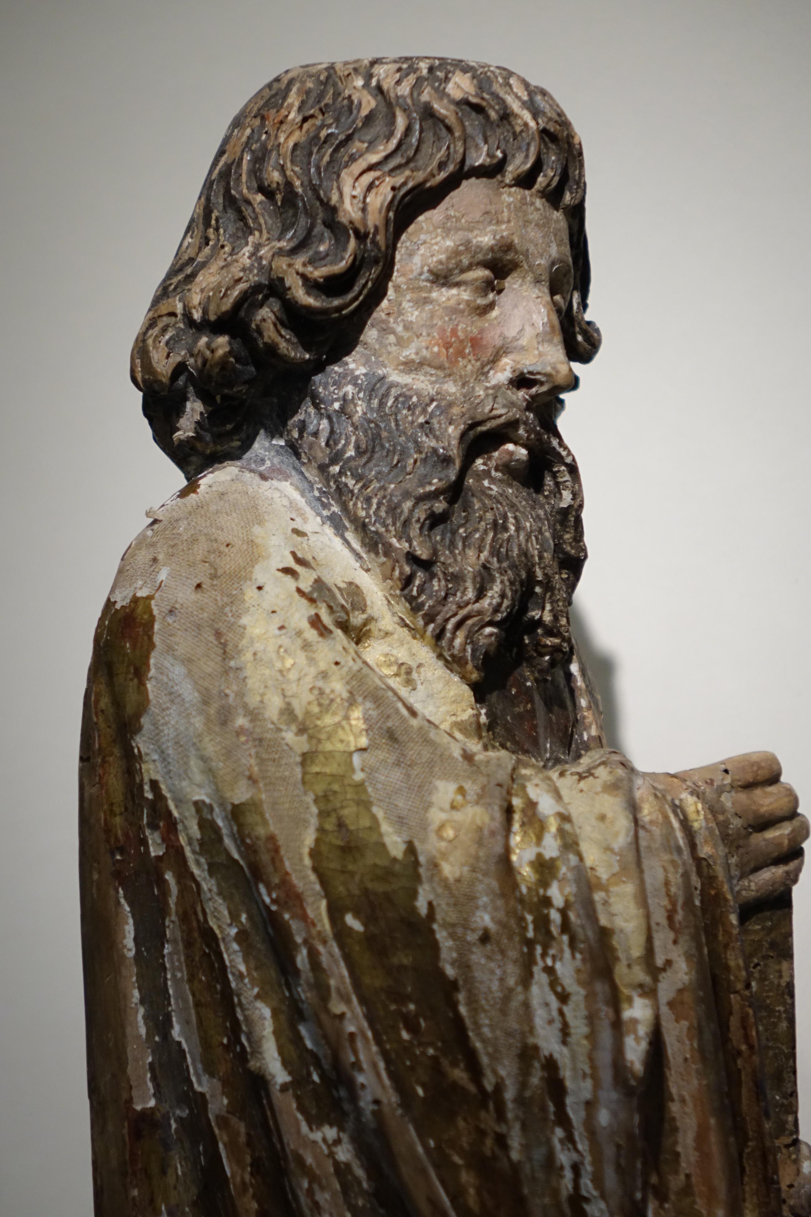 Sculpture of Saint Jacques the Minor, Burgundy, France, 15th Century In Fair Condition For Sale In Paris, FR