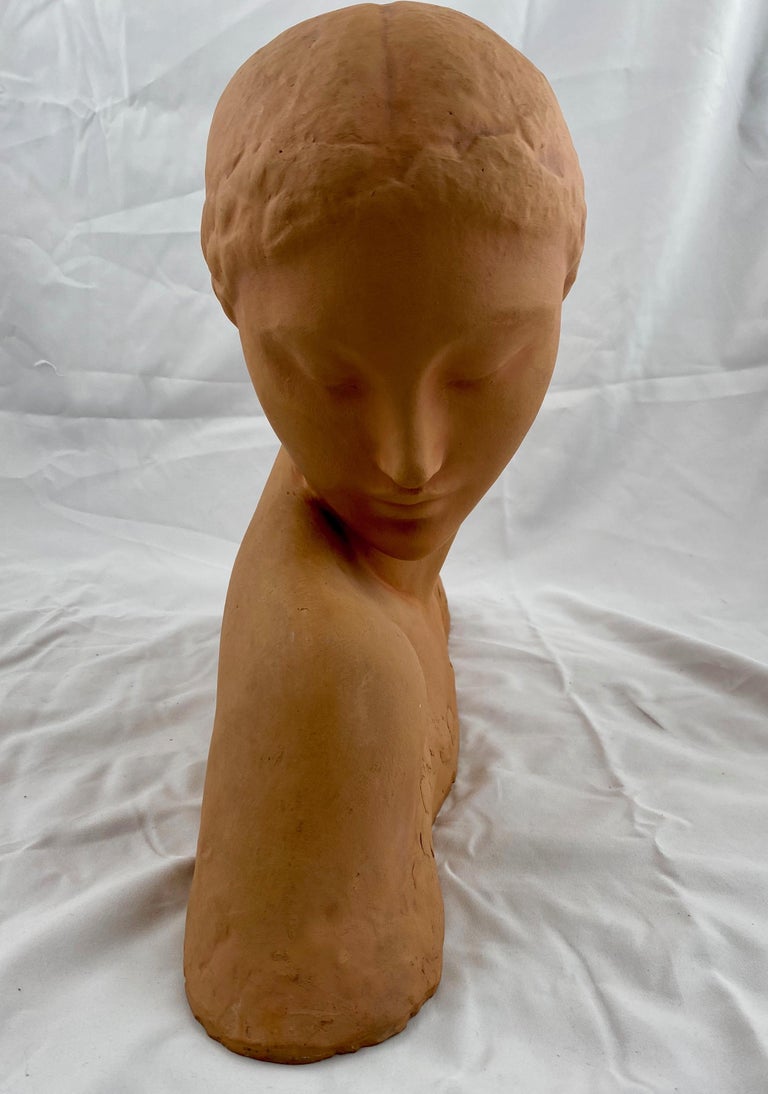 Italian Sculpture of Terracotta Signed Amedeo Gennarelli and Dated 1941 For Sale