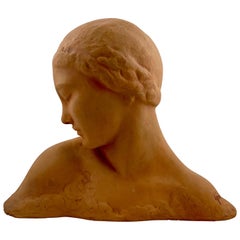 Sculpture of Terracotta Signed Amedeo Gennarelli and Dated 1941