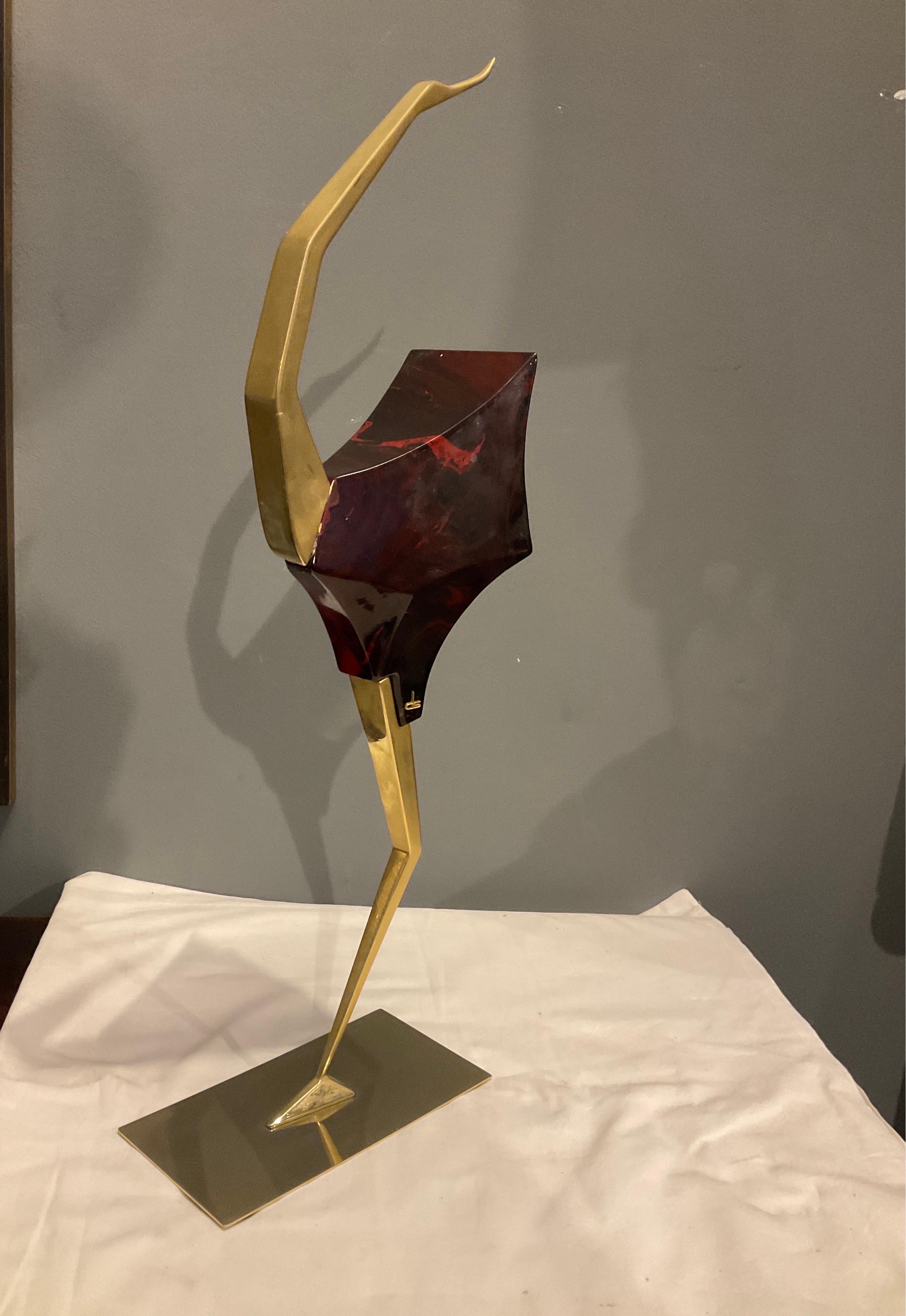 Skulptur aus den 70er Jahren in Harz der Florentiner Firma DS. Produziert in gutem Zustand mit Abnutzung durch Jahre und Gebrauch verursacht. Bitte sehen Sie sich die beigefügten Bilder sorgfältig an.