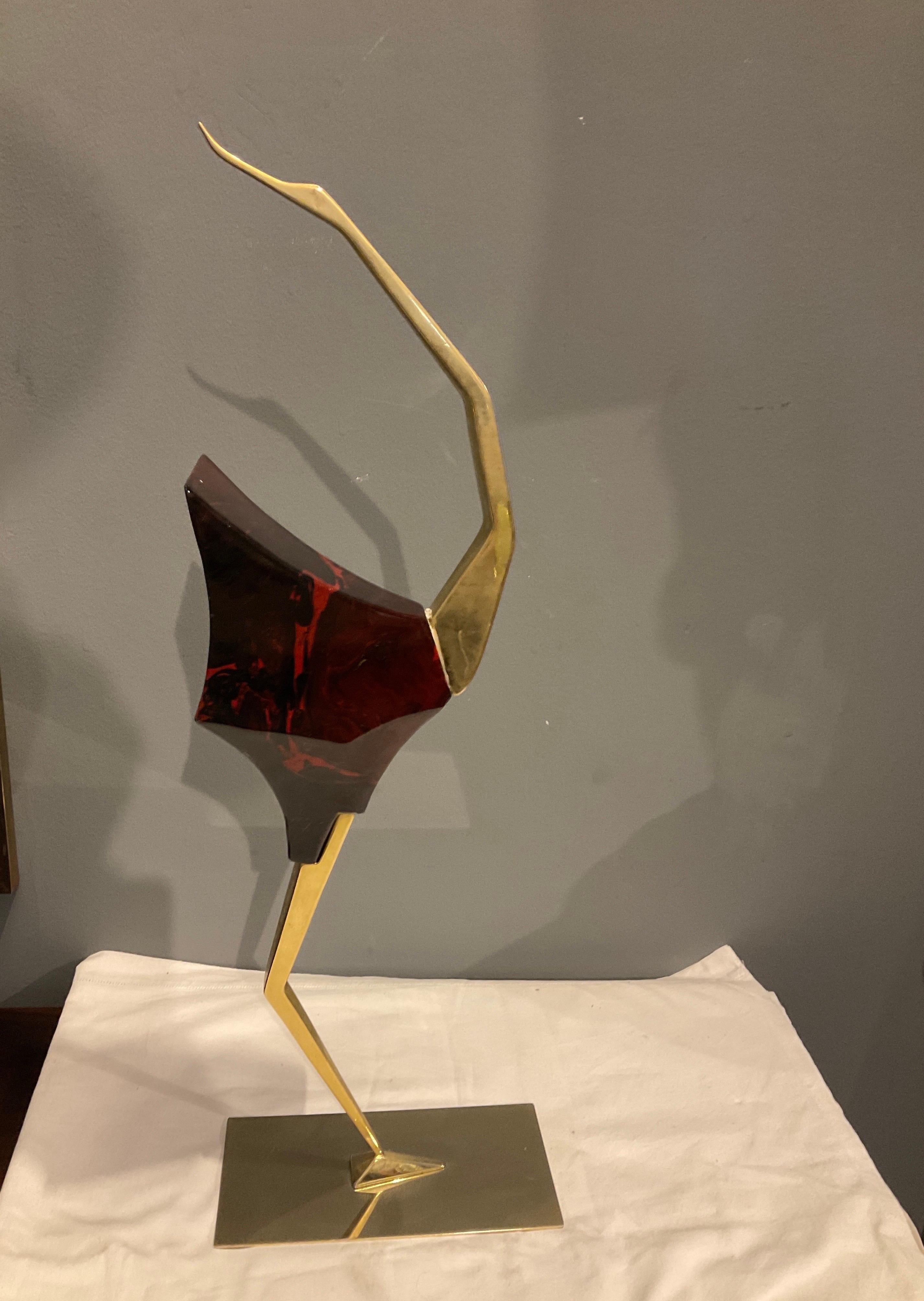 Skulptur aus den 70er Jahren in Harz der Florentiner Firma DS (Metall)
