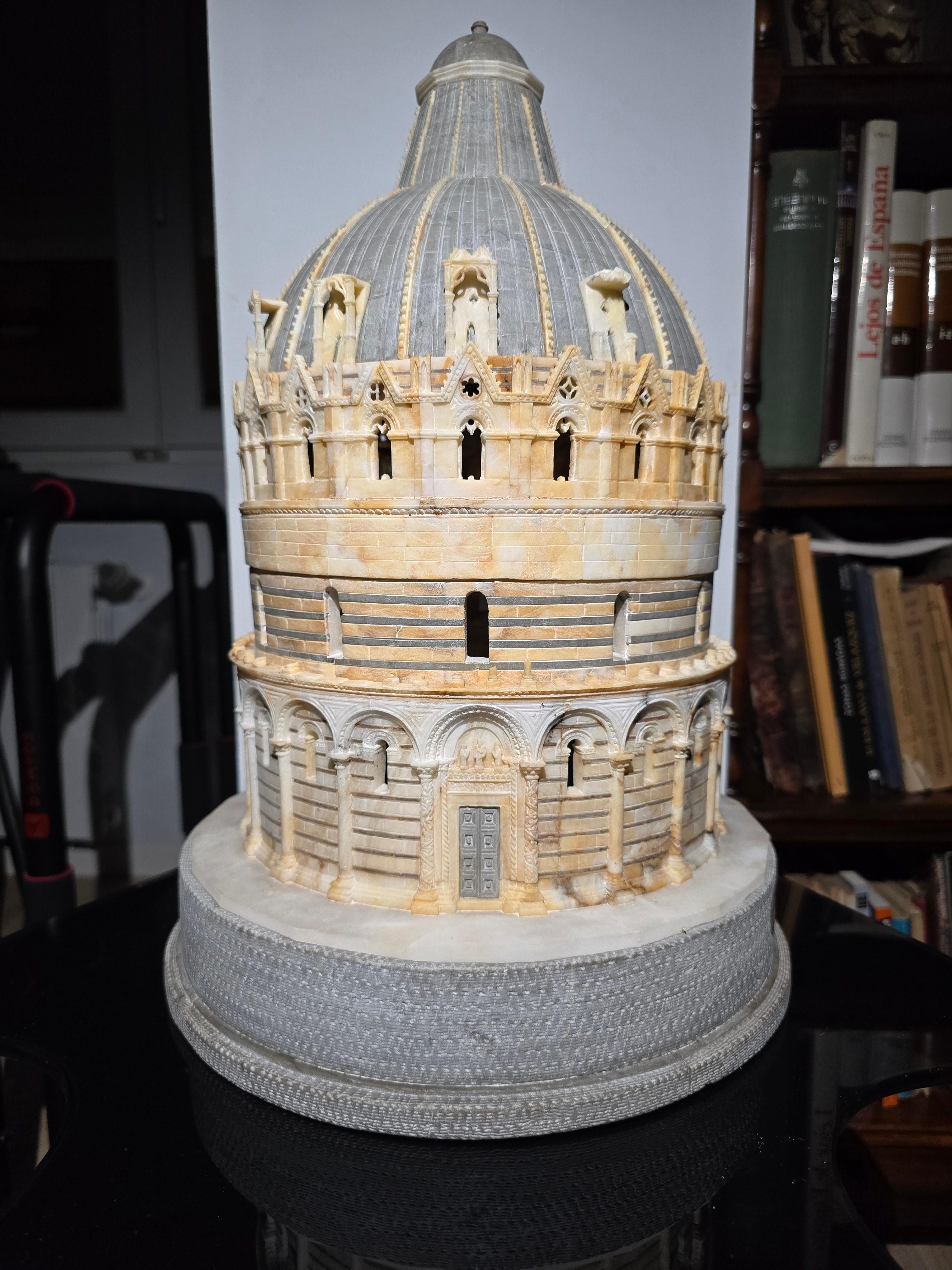 Late 19th Century  Sculpture of The Baptistery, Pisa - Giuseppe Andreoni's Grand Tour For Sale