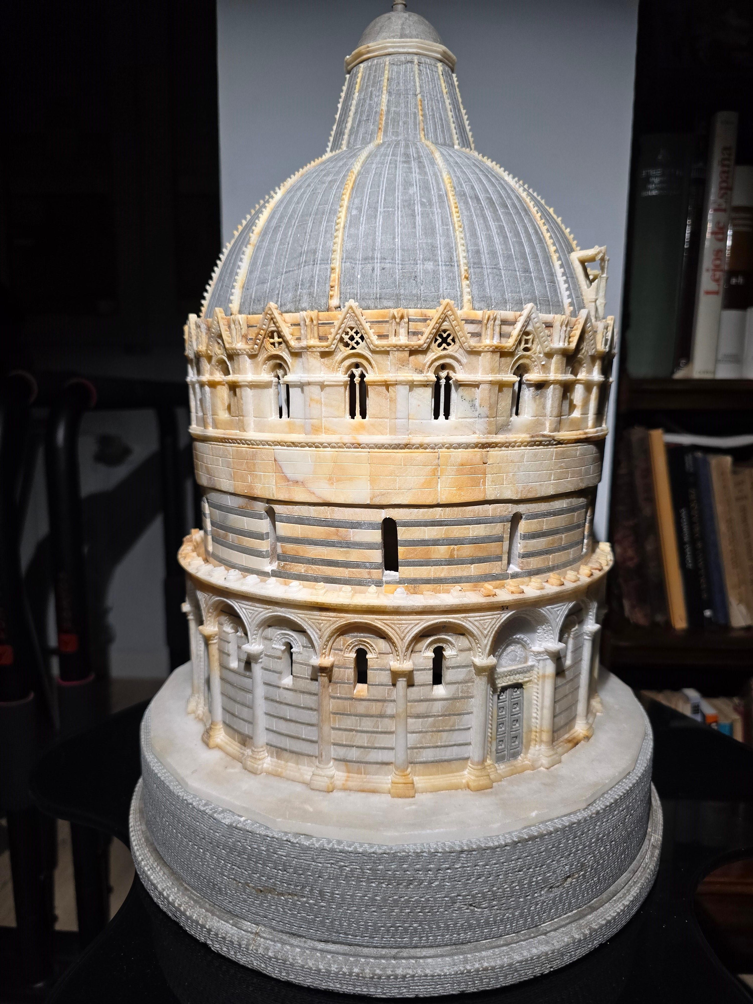 Marble  Sculpture of The Baptistery, Pisa - Giuseppe Andreoni's Grand Tour For Sale