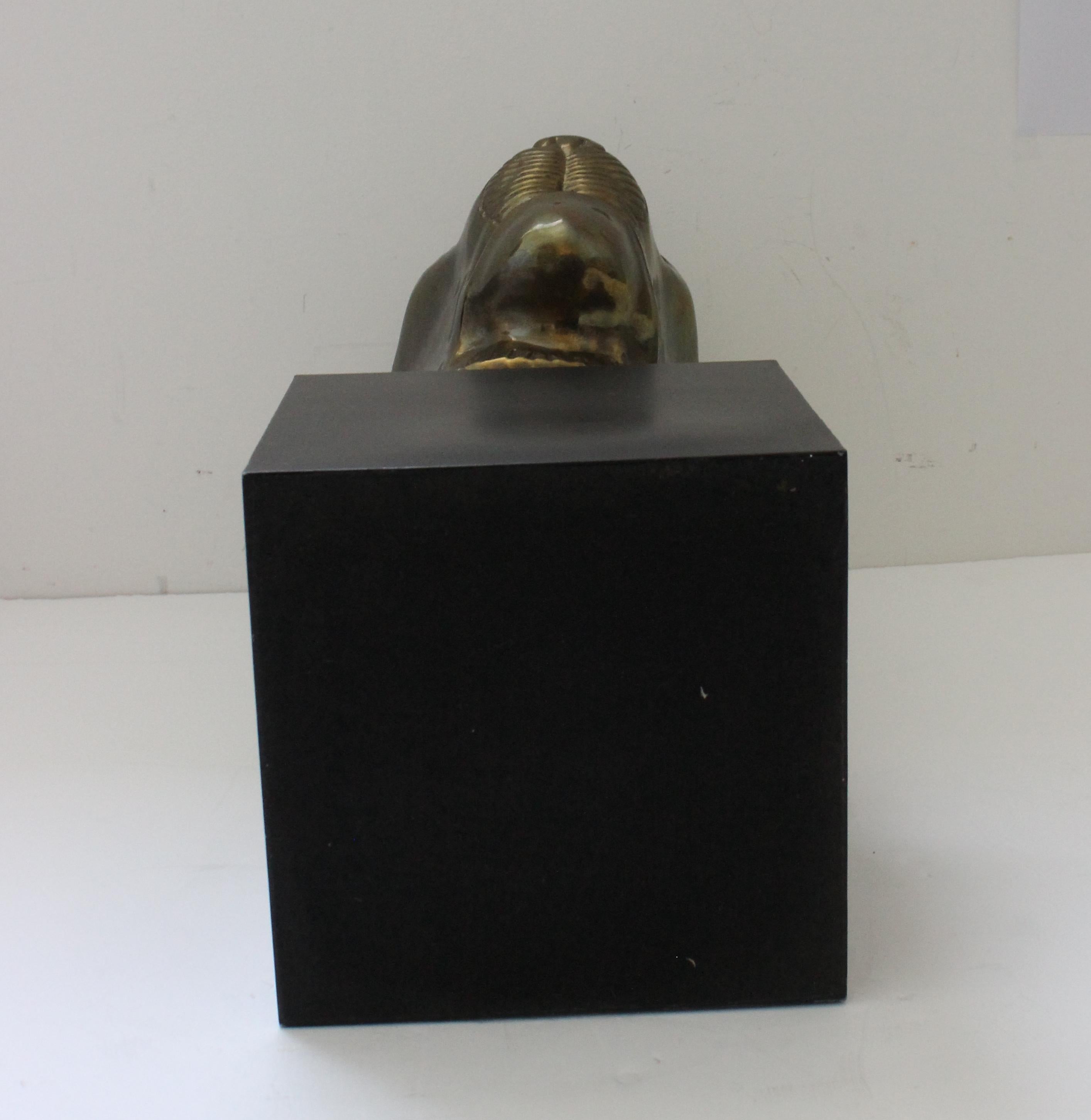 Metal Sculpture of The Egyptian Goddess Sekhmet For Sale