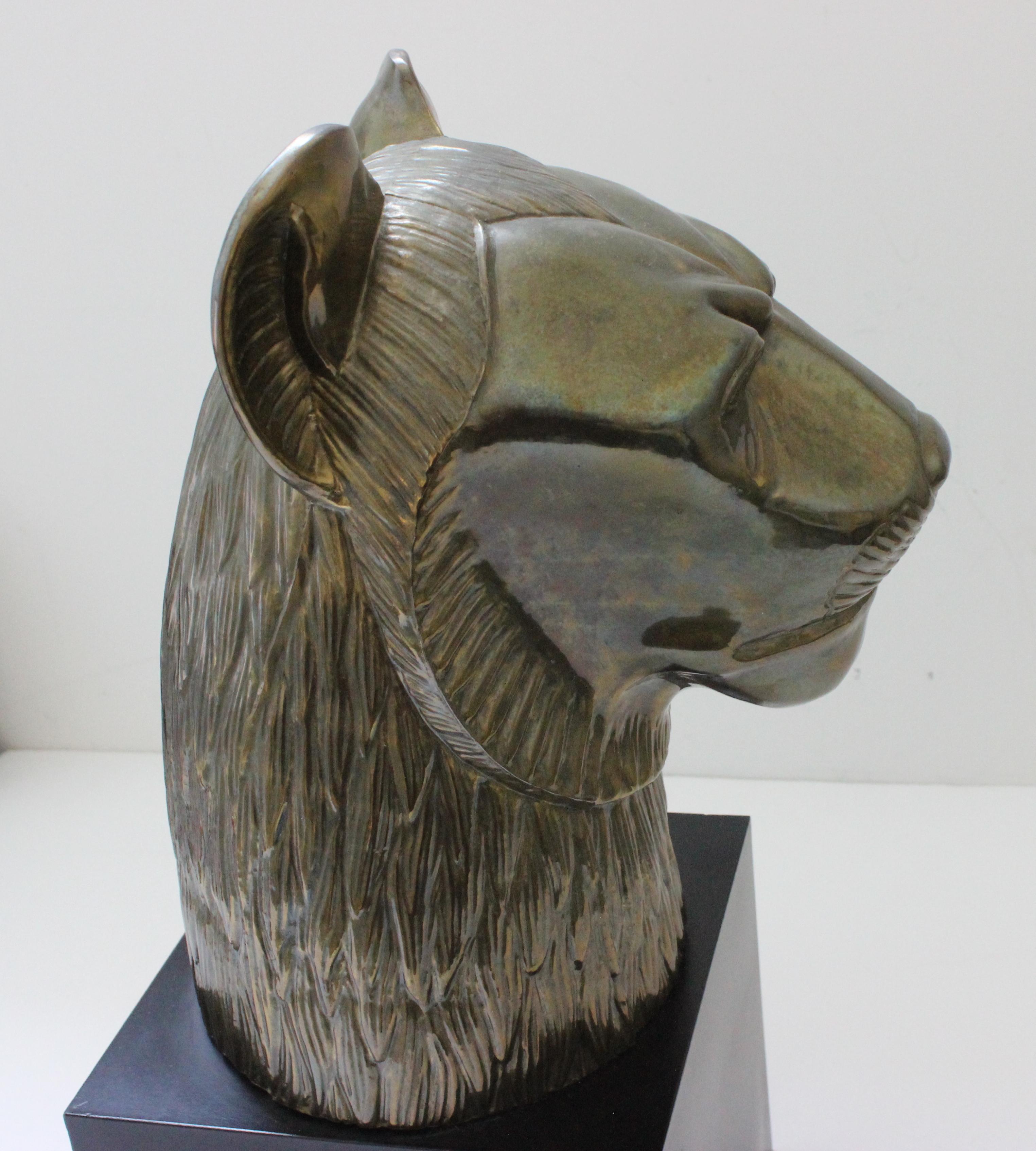 Patinated Sculpture of The Egyptian Goddess Sekhmet For Sale