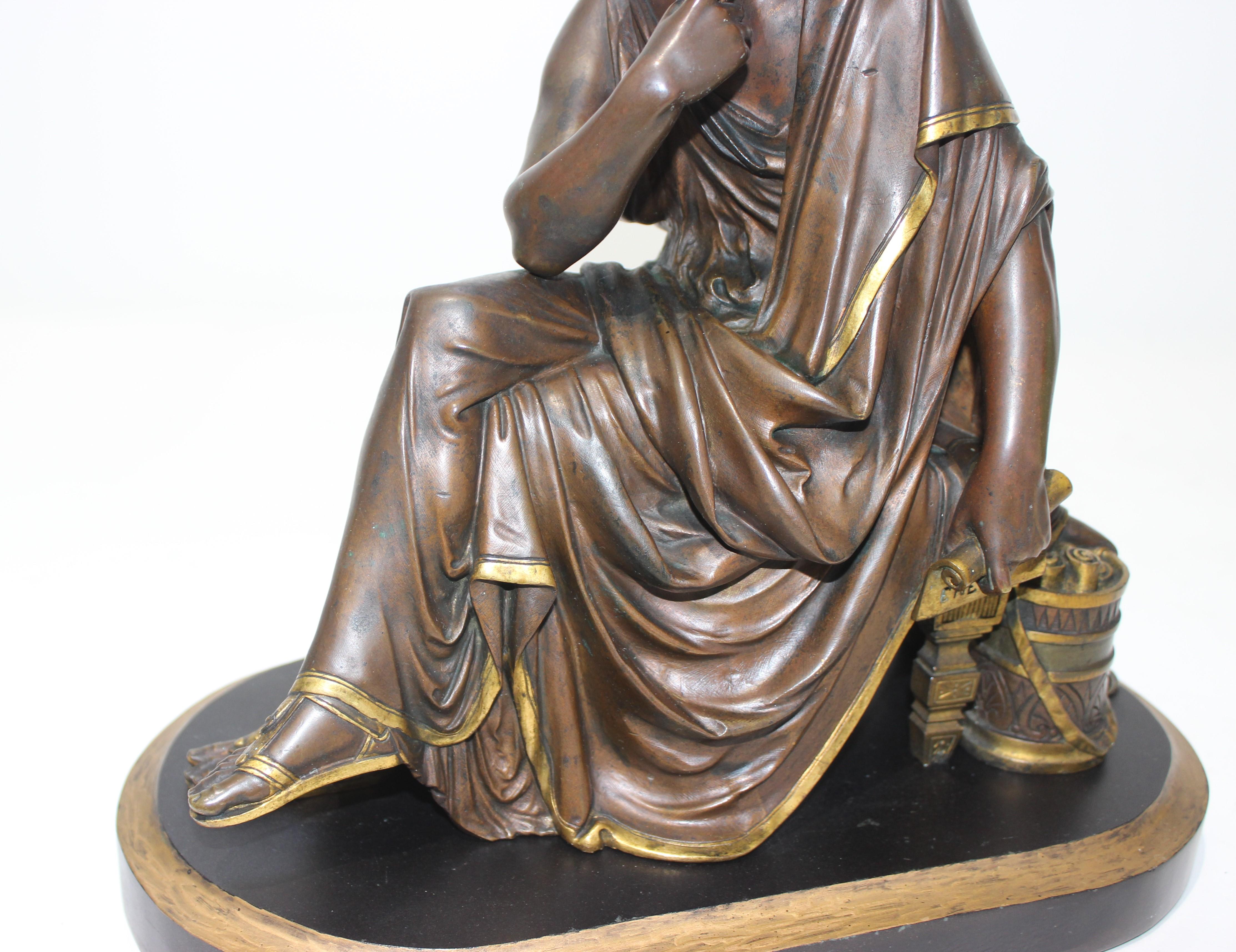 19th Century Sculpture of the Roman Poet Virgil after Albert-Ernest Carrier-Belleuse For Sale