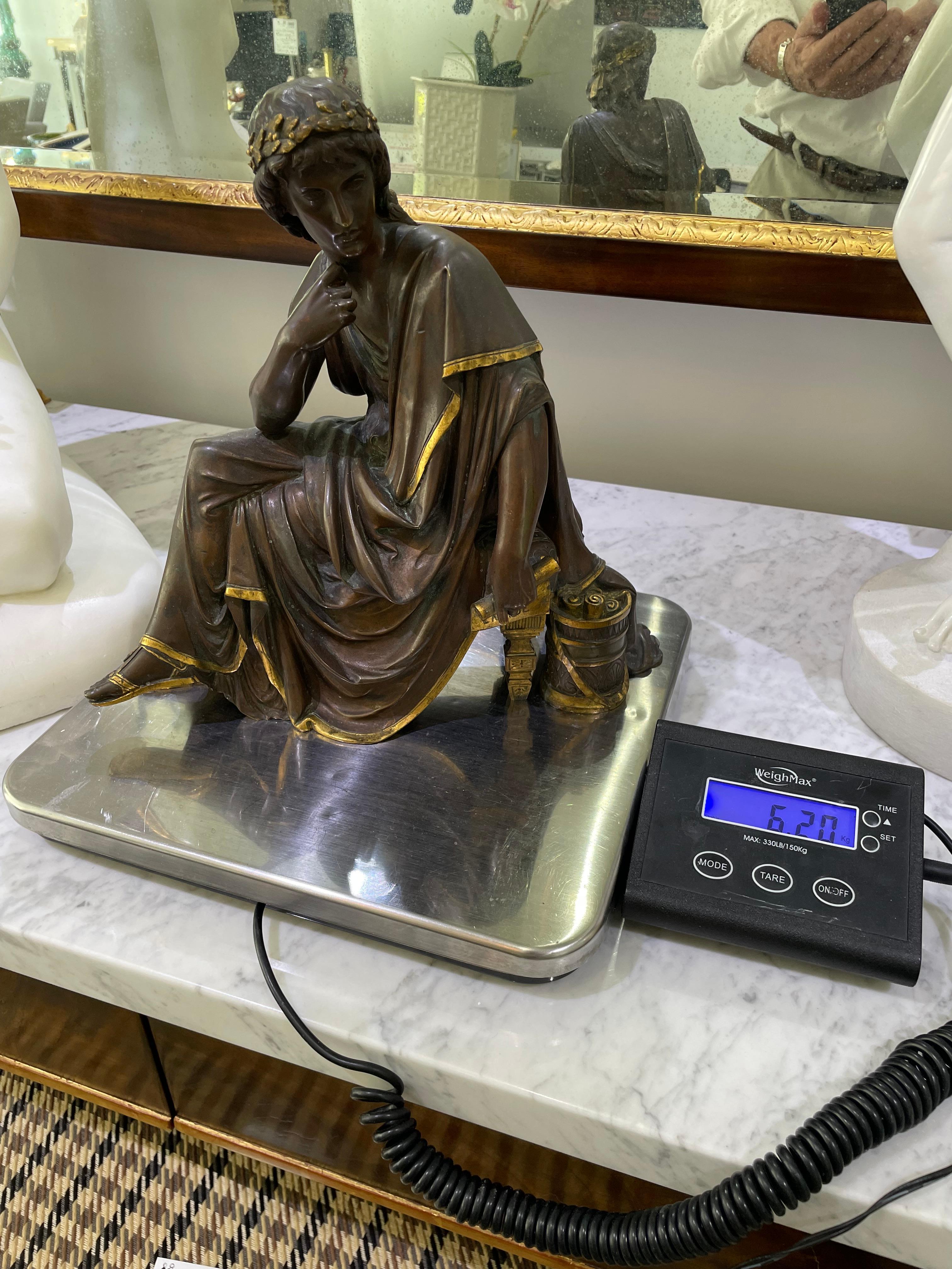 Skulptur des römischen Dichters Virgil nach Albert-Ernest Carrier-Belleuse im Angebot 9